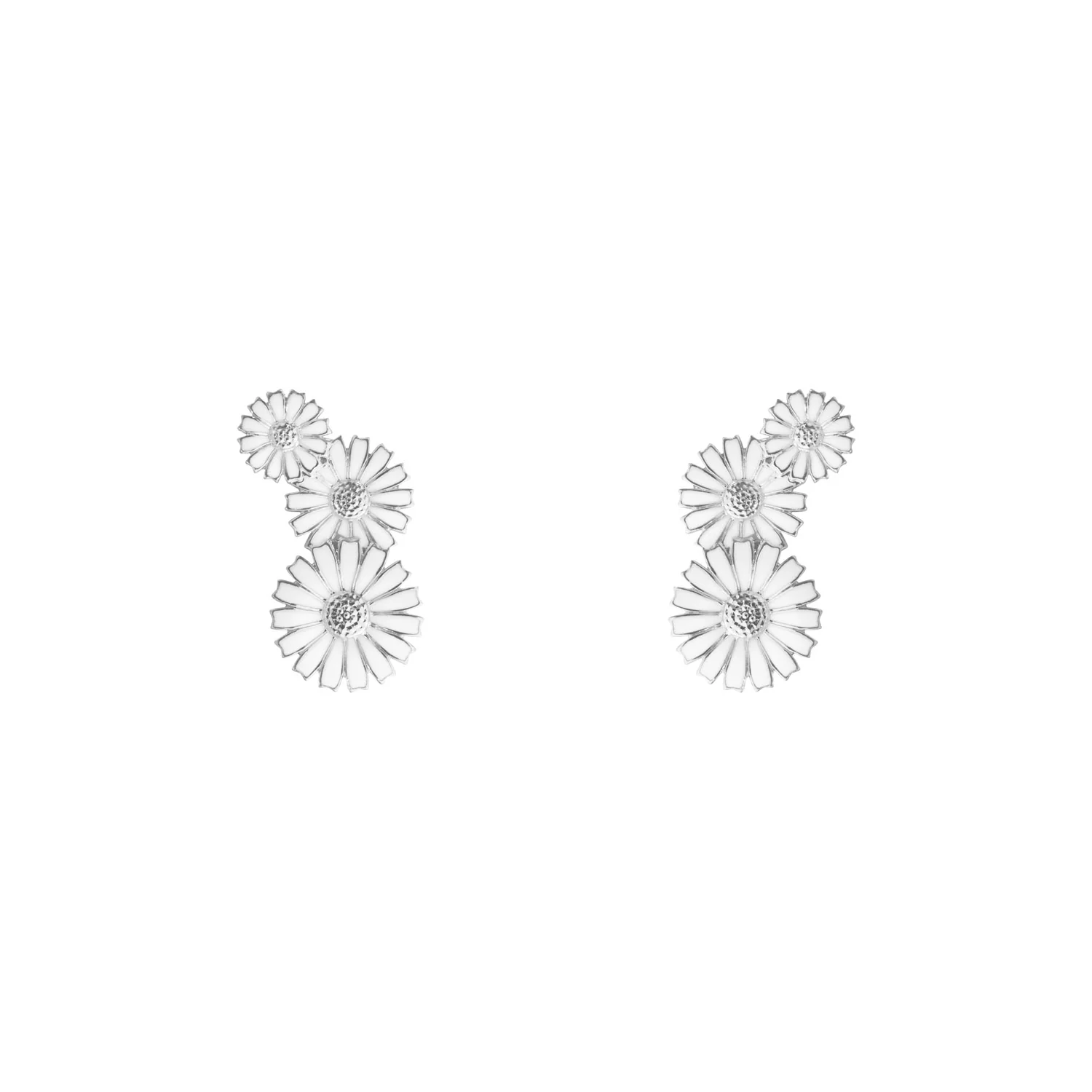 Georg Jensen - Daisy 3 flower ørestikker - Sølv