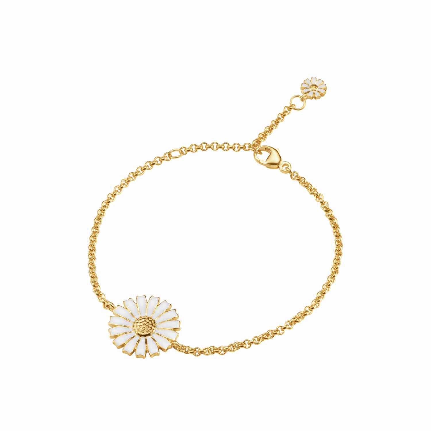 Georg Jensen - Daisy armbånd, 15 mm - Forgyldt sølv
