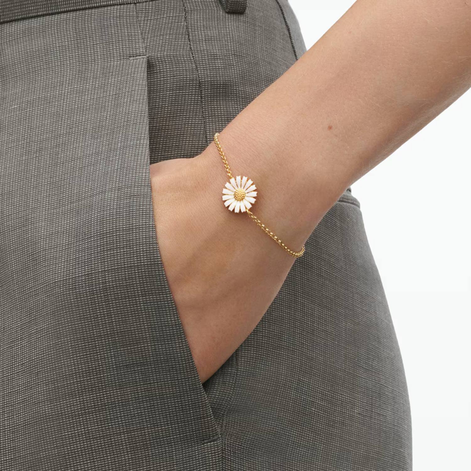 Georg Jensen - Daisy armbånd, 15 mm - Forgyldt sølv - Image 2