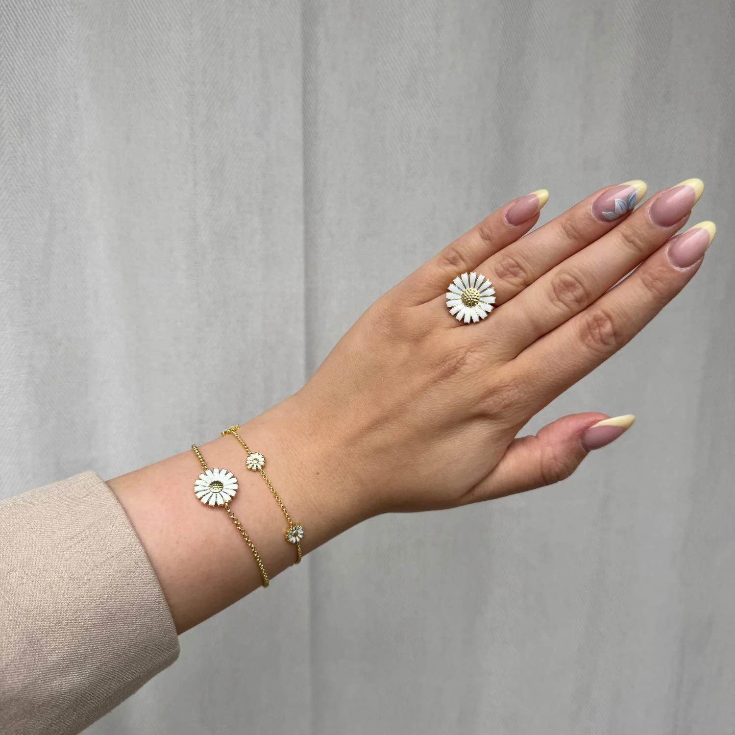 Georg Jensen - Daisy armbånd, 15 mm - Forgyldt sølv - Image 8