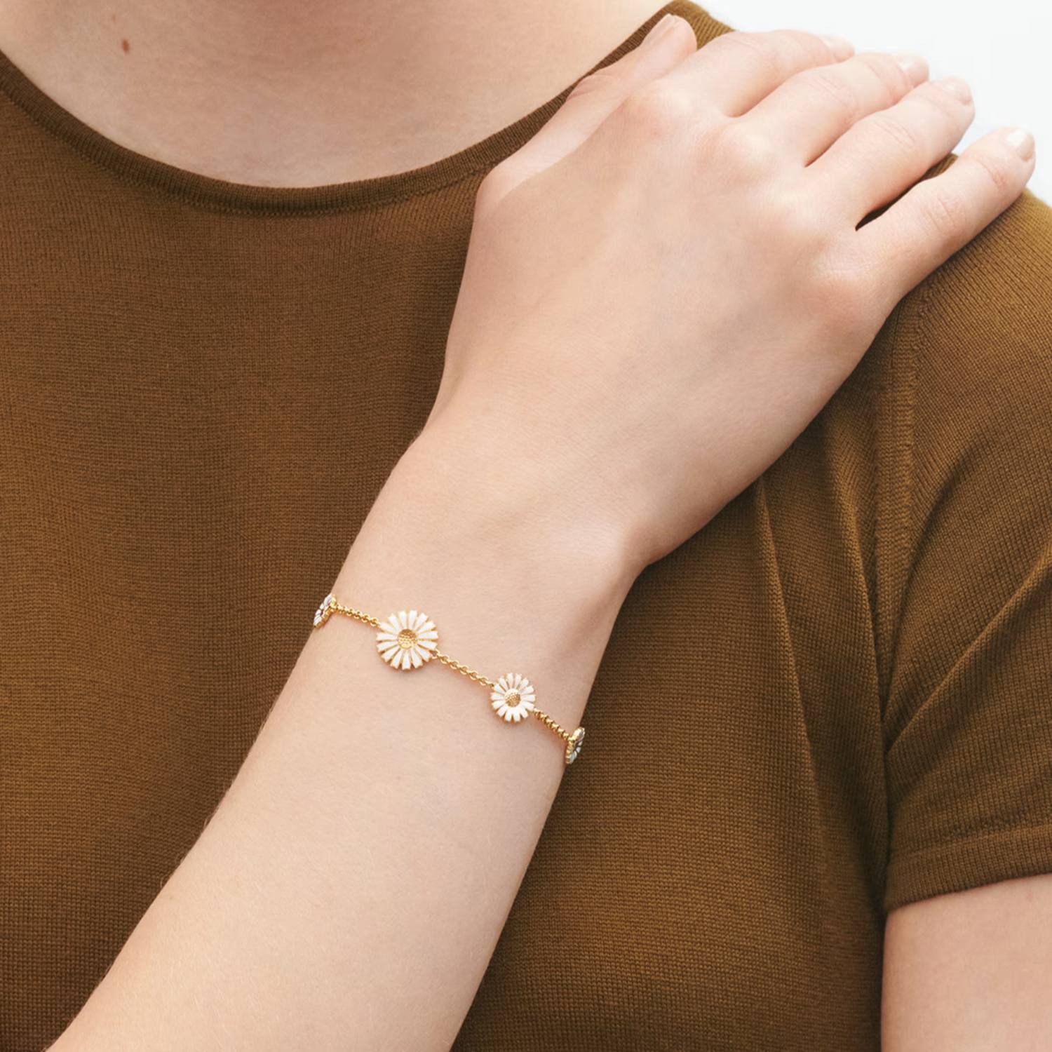 Georg Jensen - Daisy armbånd, 8 Flower - Forgyldt sølv - Image 2