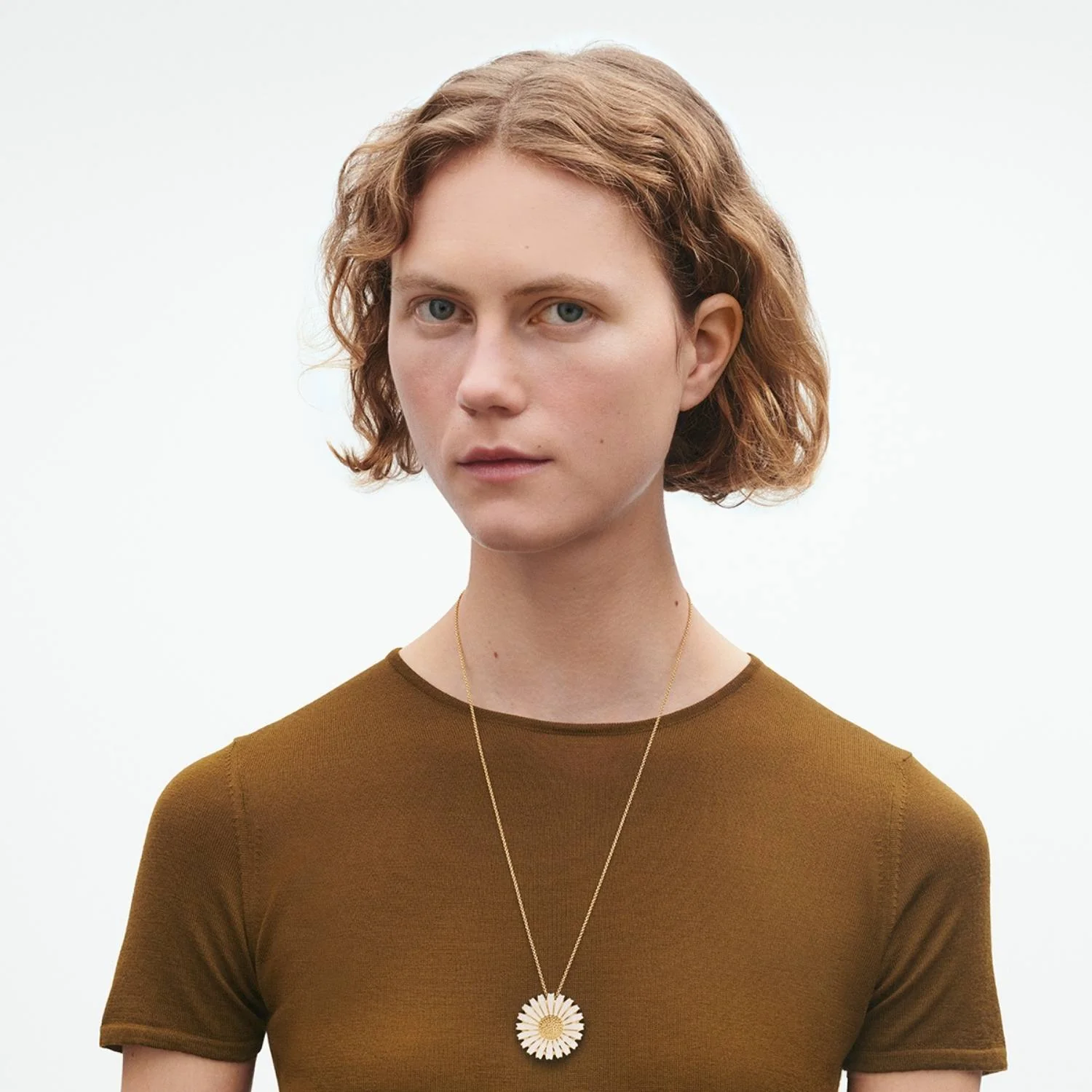 Georg Jensen - Daisy broche/vedhæng - 18 karat forgyldt sølv - Image 2