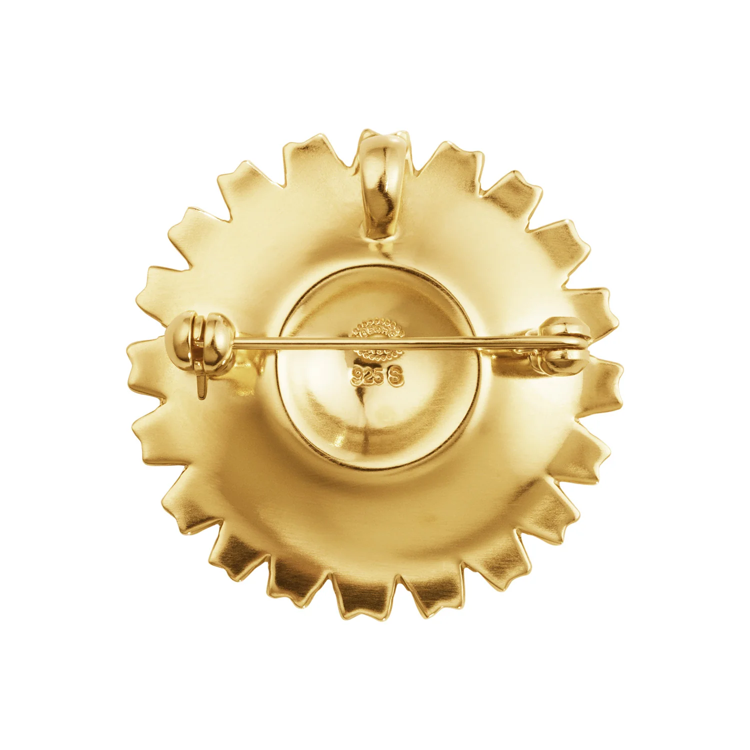 Georg Jensen - Daisy broche/vedhæng - 18 karat forgyldt sølv - Image 3