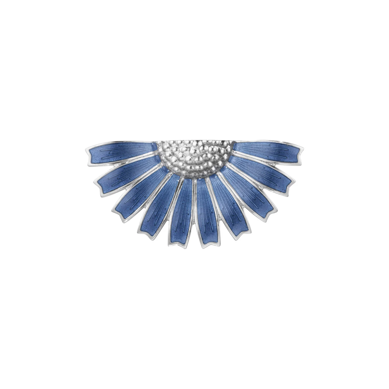 Georg Jensen - Daisy half flower broche, blå - Sølv