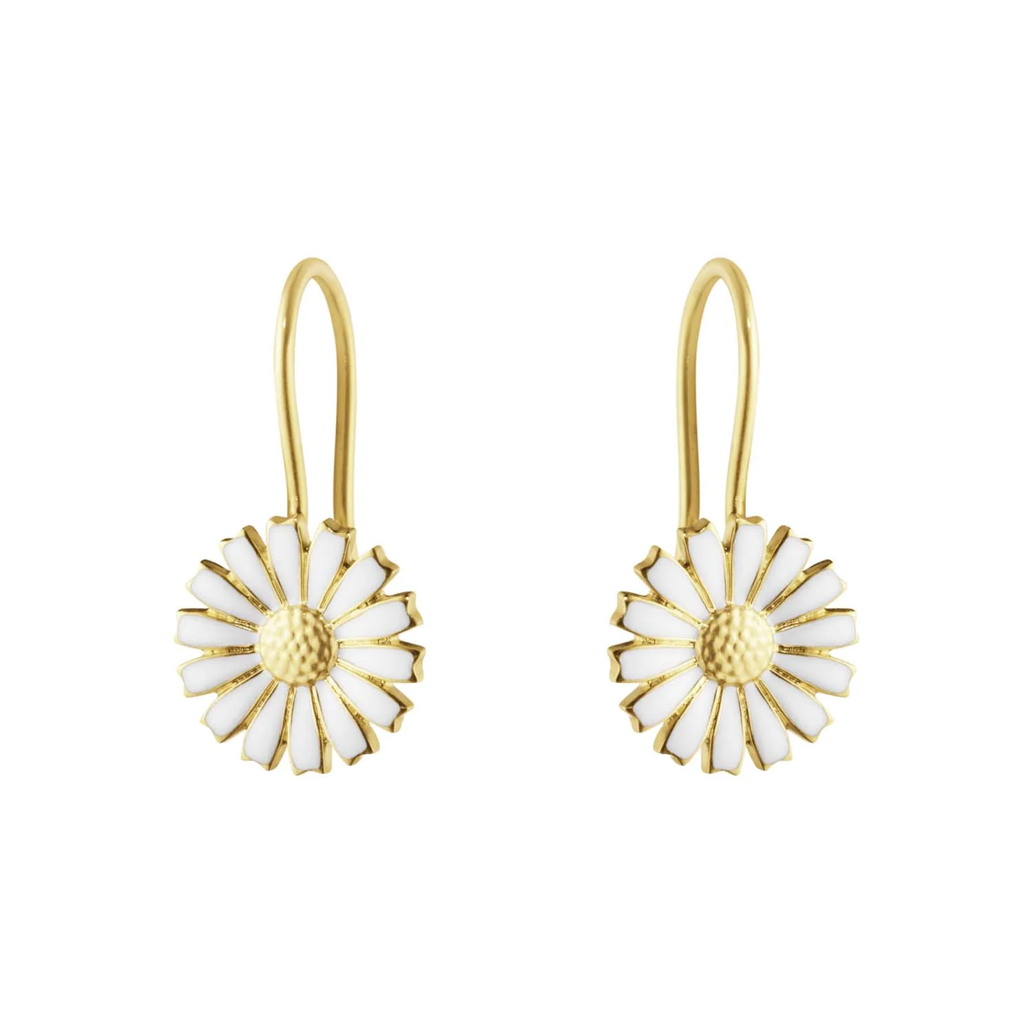 Georg Jensen - Daisy ørebøjler, 2025/11 mm - Forgyldt sølv