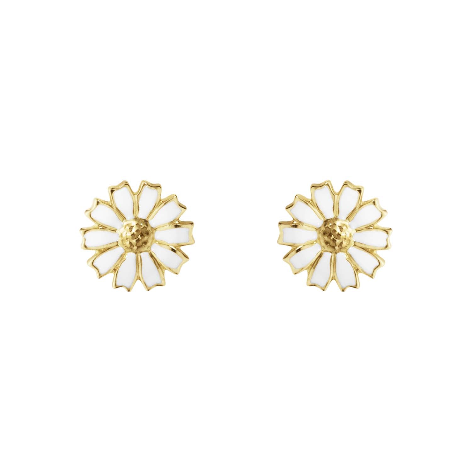 Georg Jensen - Daisy ørestikker, 2025/7 mm - Forgyldt sølv