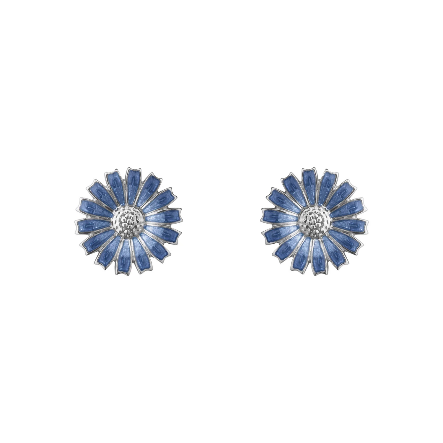 Georg Jensen - Daisy ørestikker, blå - Sølv