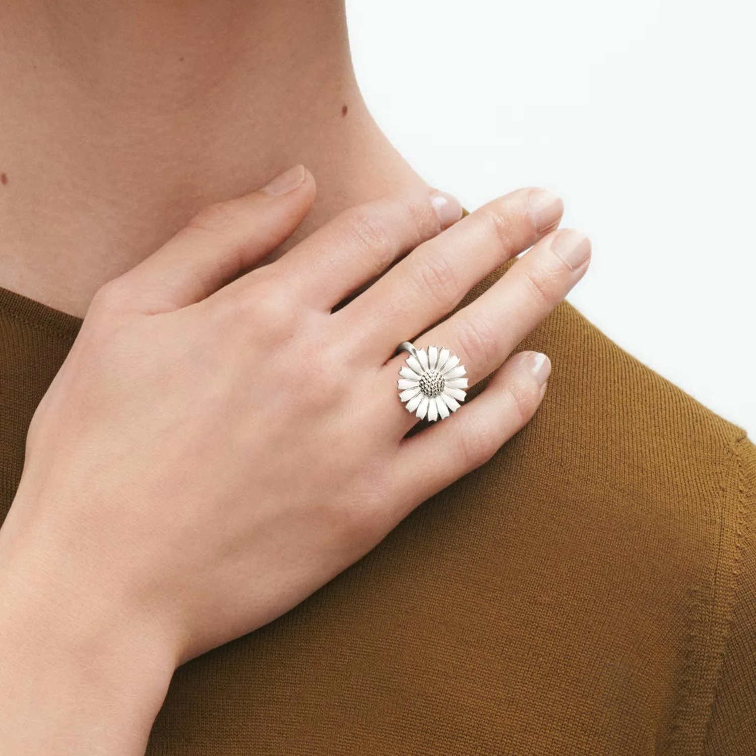 Georg Jensen - Daisy Plain Shank ring - Sølv - Image 2