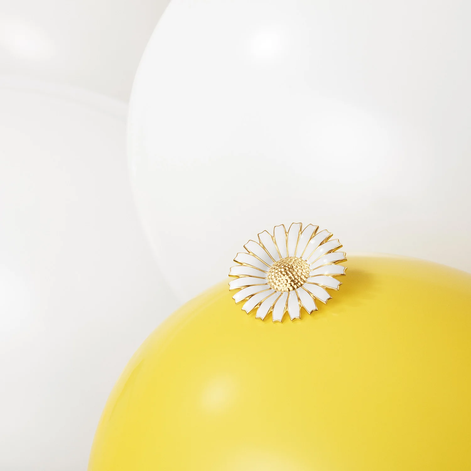 Georg Jensen - Daisy Succession of the Throne broche - Forgyldt sølv - Image 3