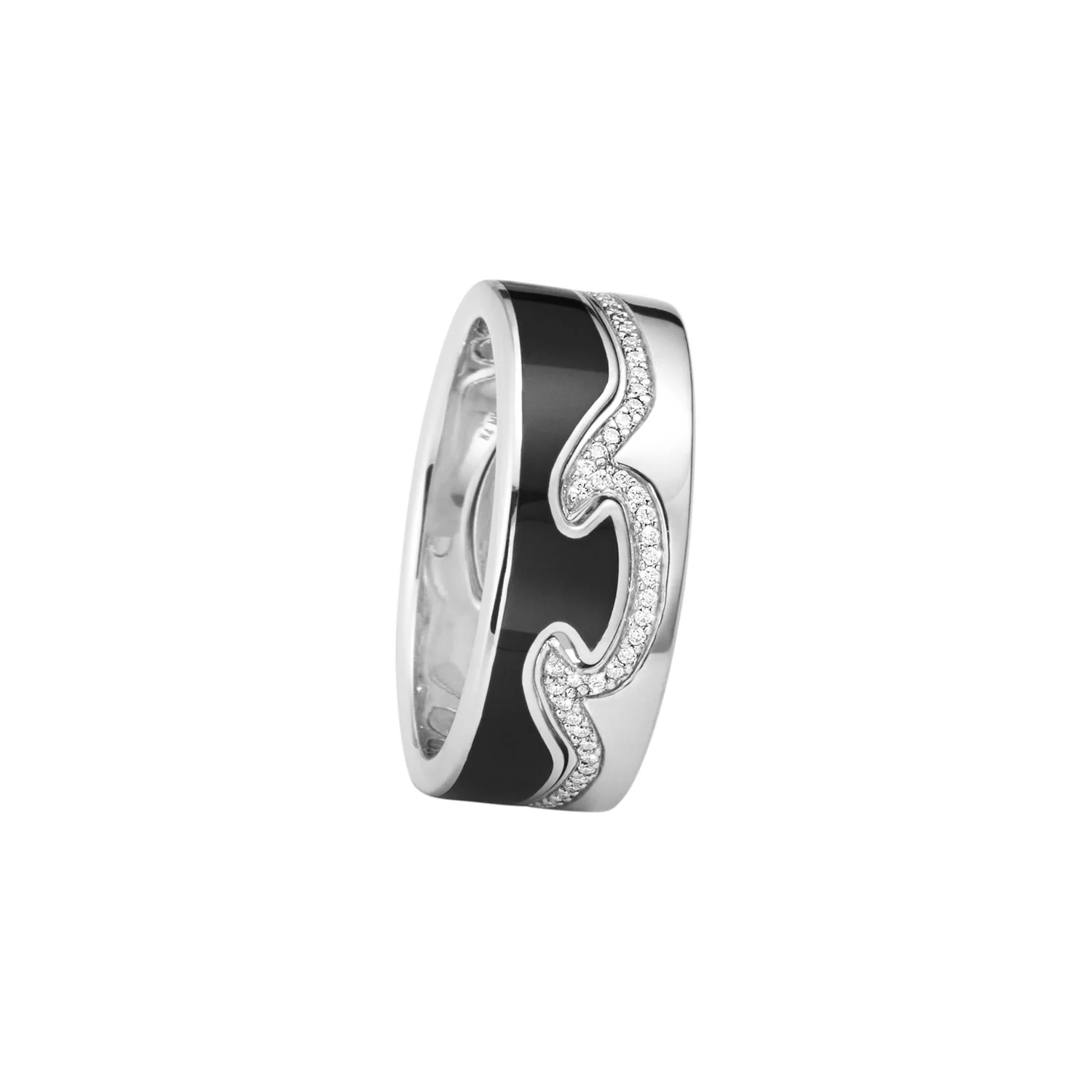 Georg Jensen - Fusion Black Hyceram End ring - 18 kt. hvidguld - Image 3