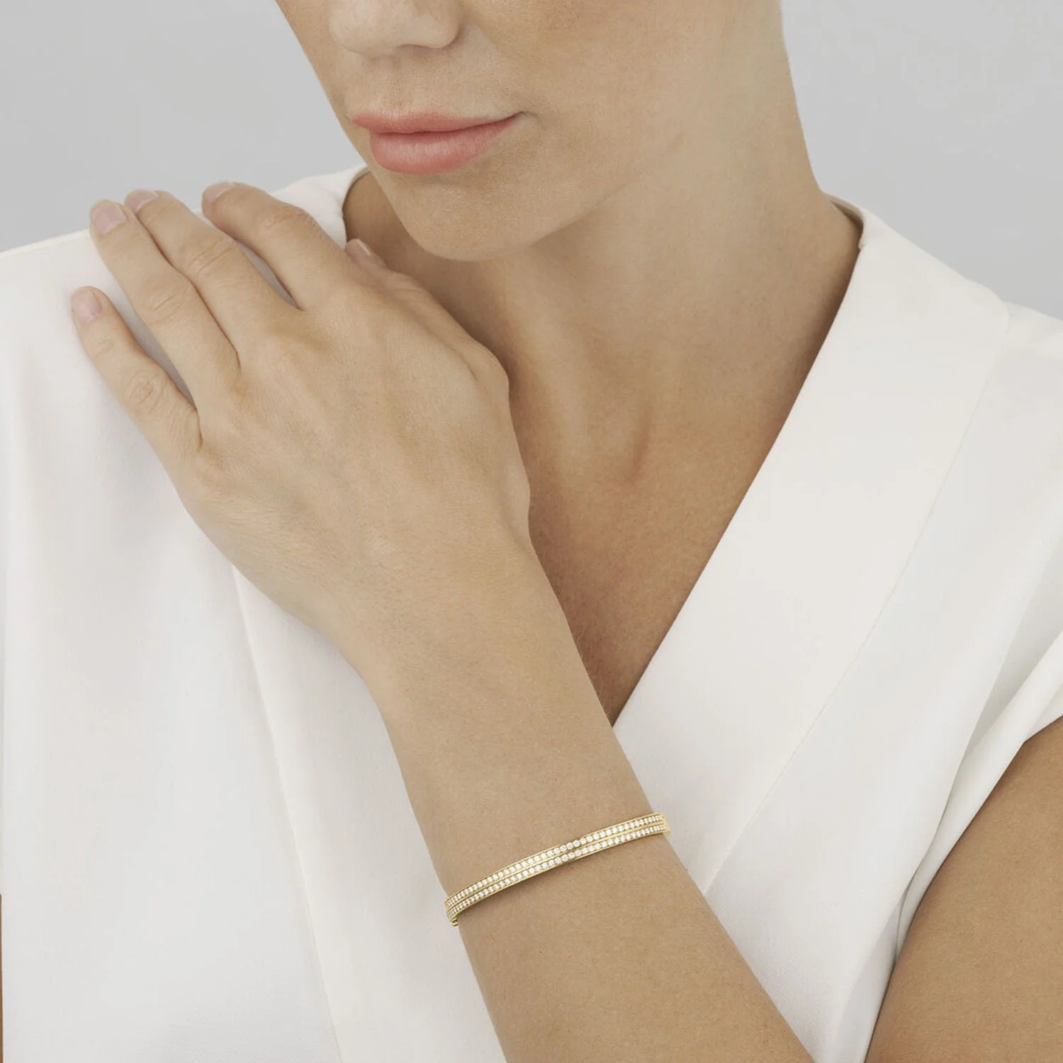 Georg Jensen - Halo Armring - 18 karat guld m/brillantslebne diamanter 20000115 - Image 2