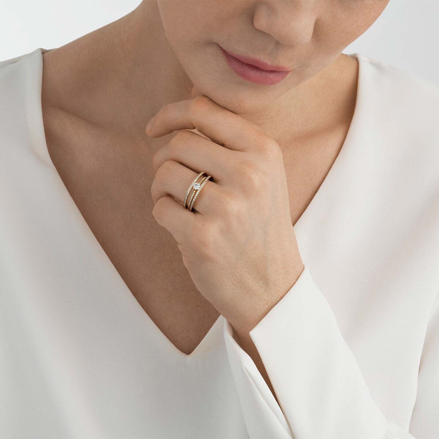 Georg Jensen - Halo Solitaire Ring - 20000116 - Image 2
