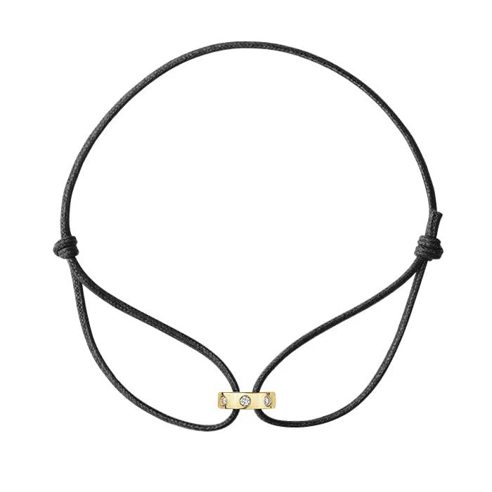 Georg Jensen - Magic Armbånd - 18 karat guld/bomuld 3517097