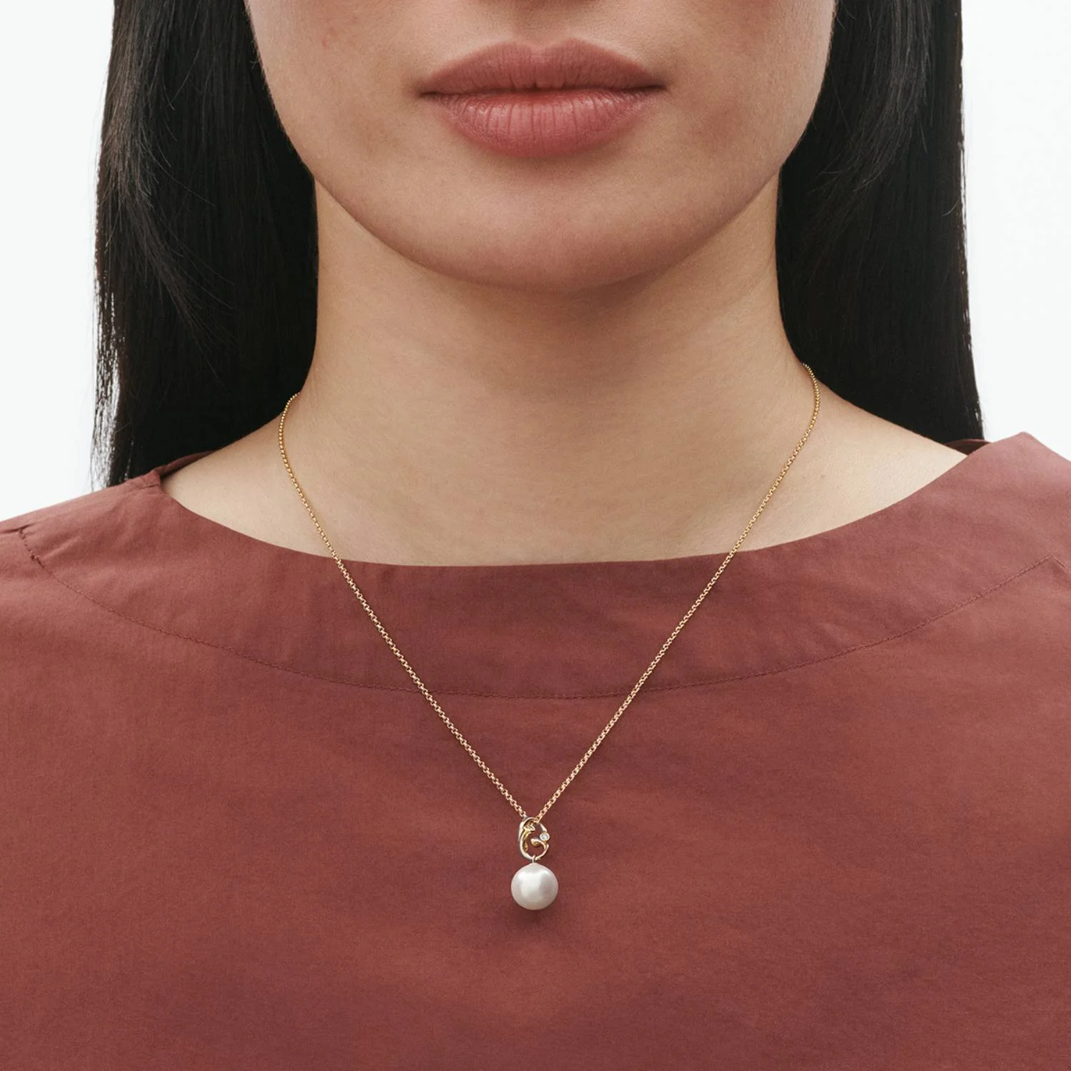 Georg Jensen - Magic Vedhæng - 18 kt. rødguld m/perler og diamanter 10009352 - Image 4