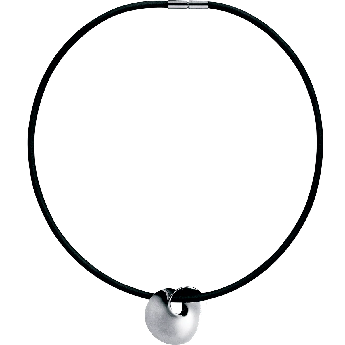 Georg Jensen - Möbius gummi collier m. vedhæng - 3536032