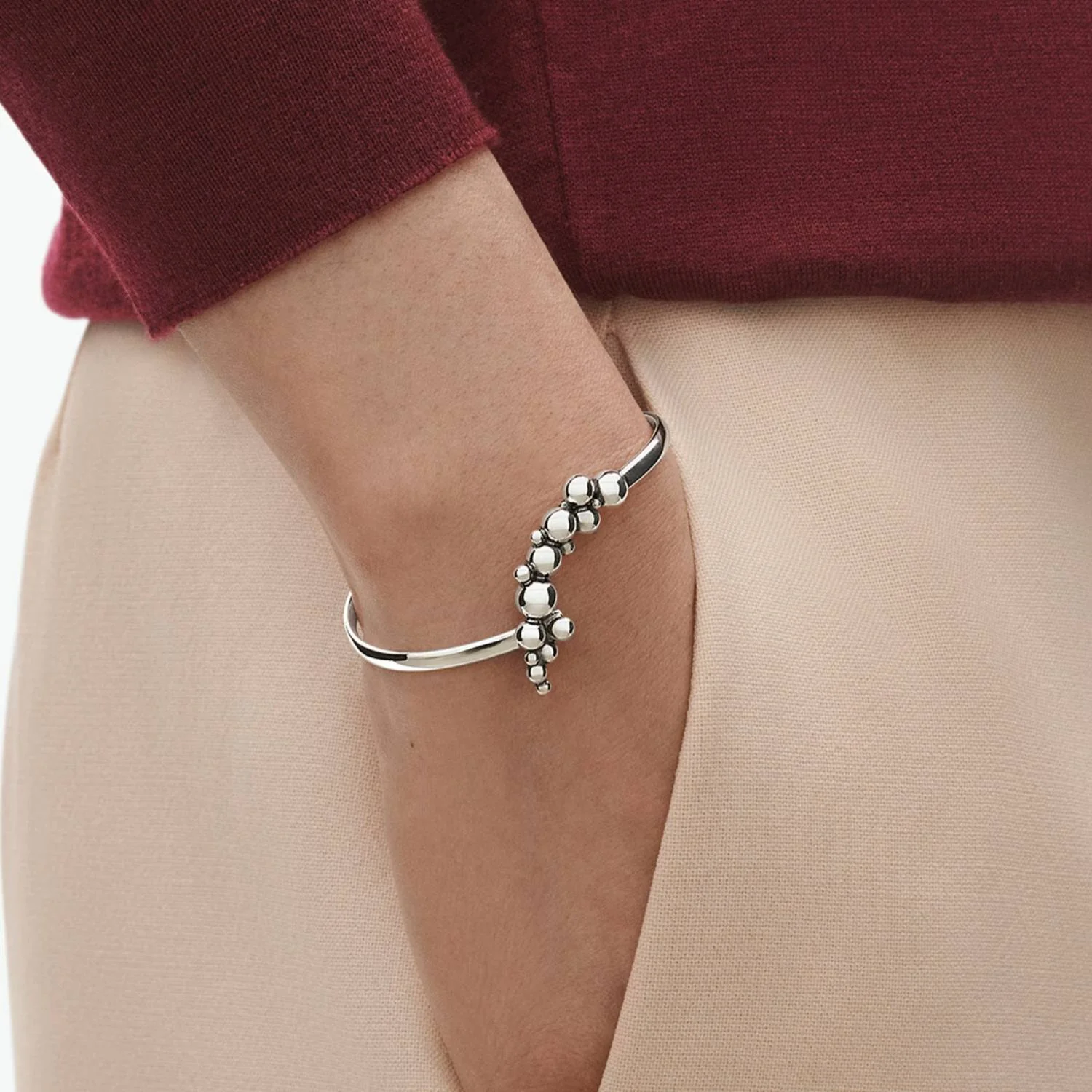 Georg Jensen - Moonlight Grapes bangle, slim - 20001417000 - Image 2