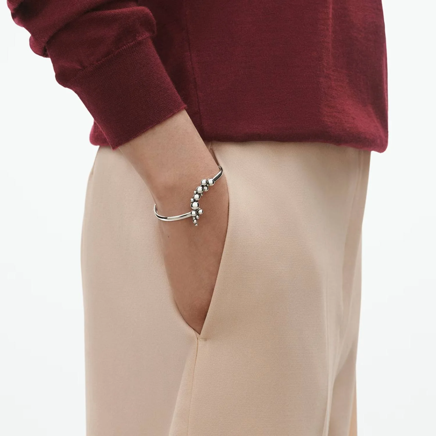 Georg Jensen - Moonlight Grapes bangle, slim - 20001417000 - Image 3