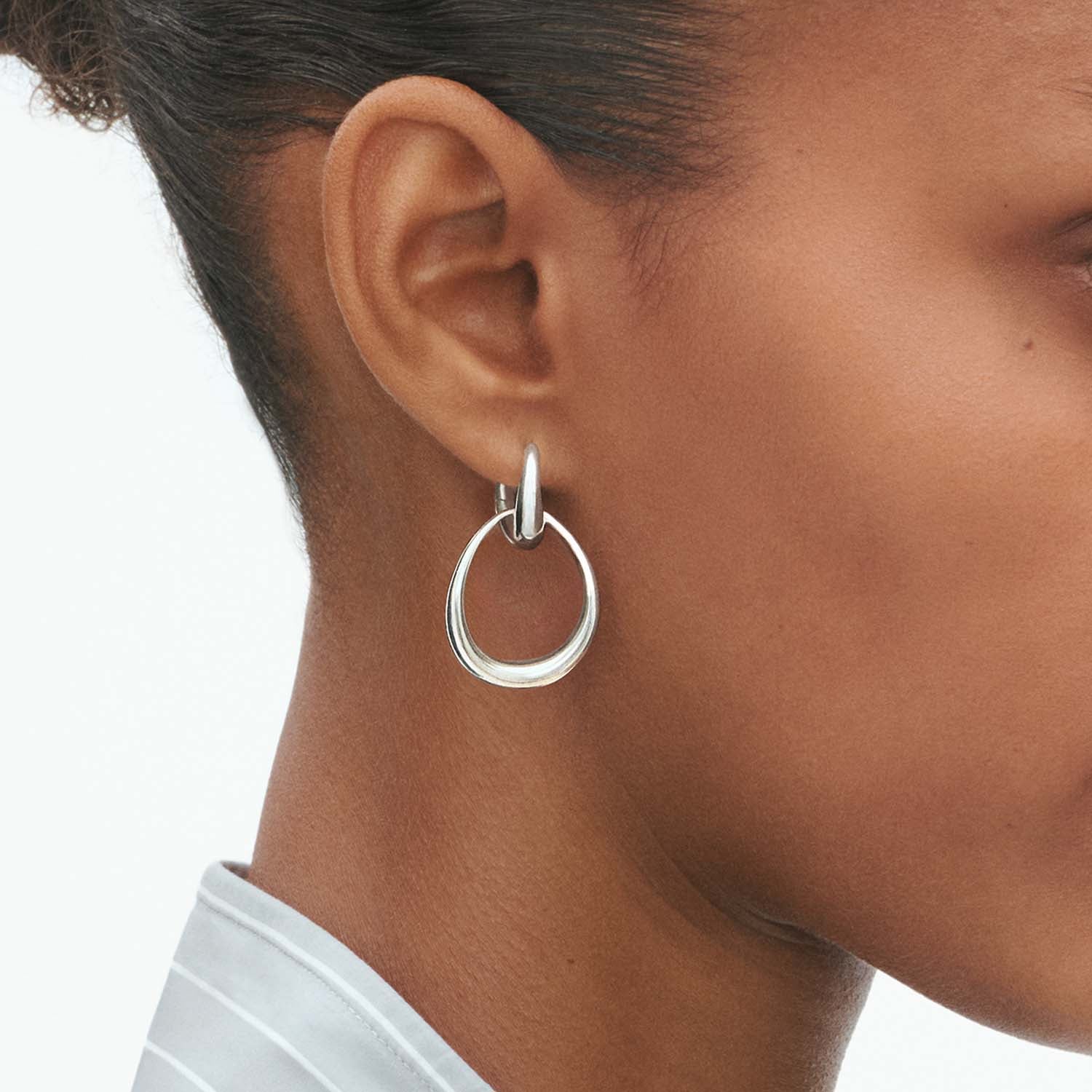 Georg Jensen - Offspring Double Element Medium øreringe - 20001943 - Image 9