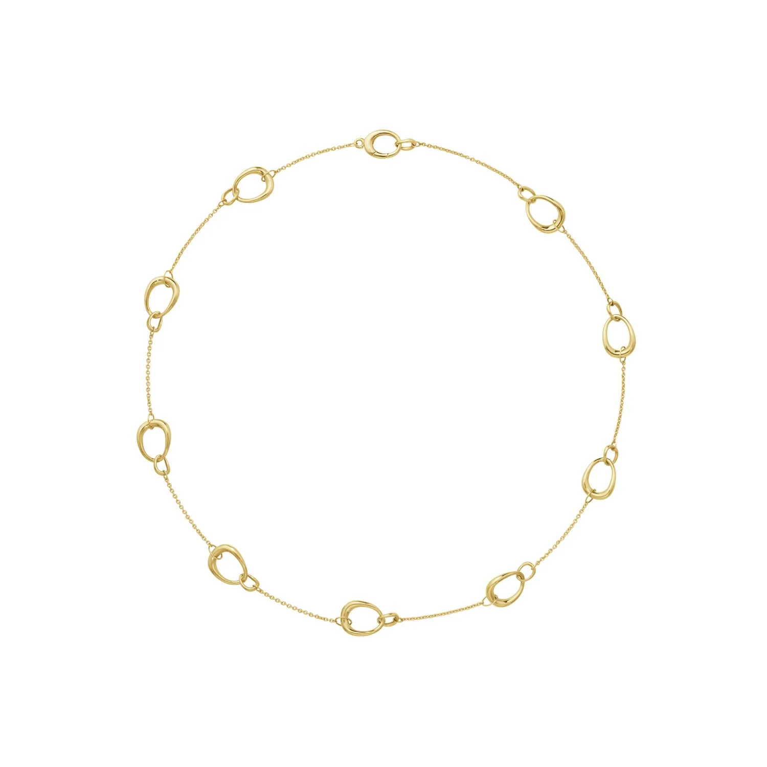 Georg Jensen - Offspring halskæde, Medium Loops - 18 kt. guld