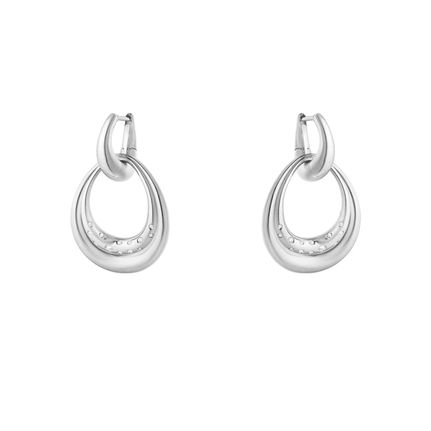 Georg Jensen - Offspring Medium øreringe, 0,08 ct. tw/vs - 20001958