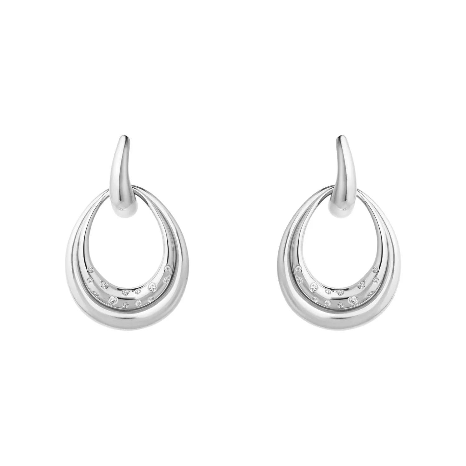 Georg Jensen - Offspring Medium øreringe, 0,08 ct. tw/vs - 20001958 - Image 4