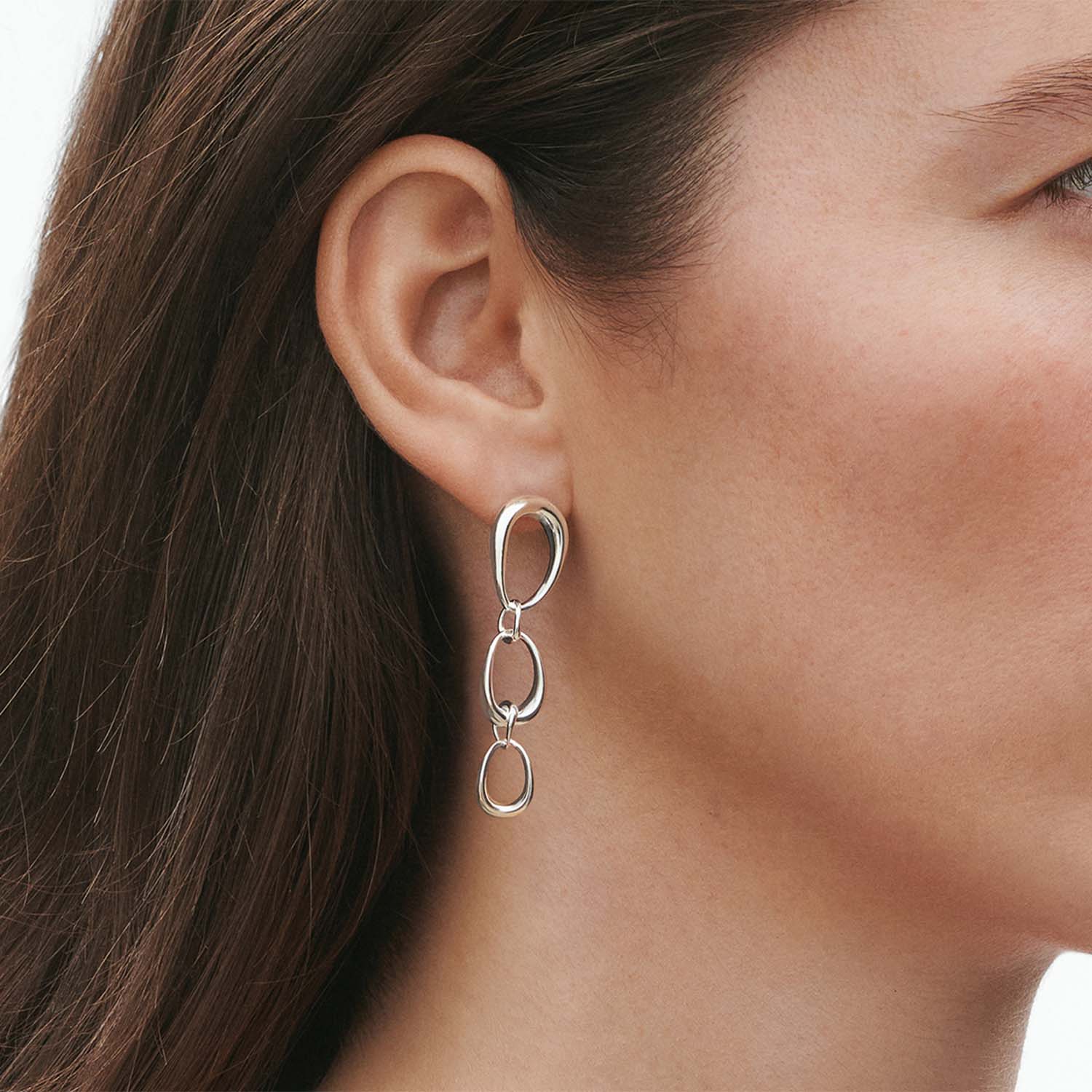 Georg Jensen - Offspring øreringe, 3 Loops - Sølv - Image 3