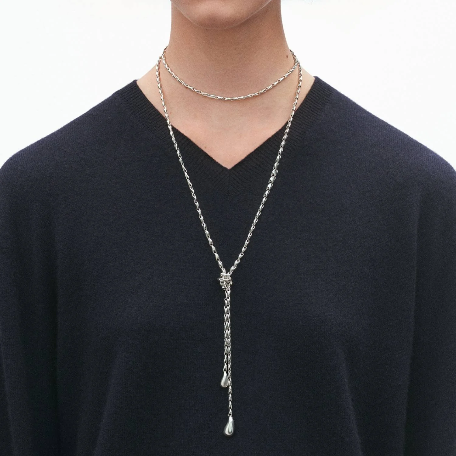 Georg Jensen - Reflect Lariat halskæde, 130 cm - 20001947 - Image 2