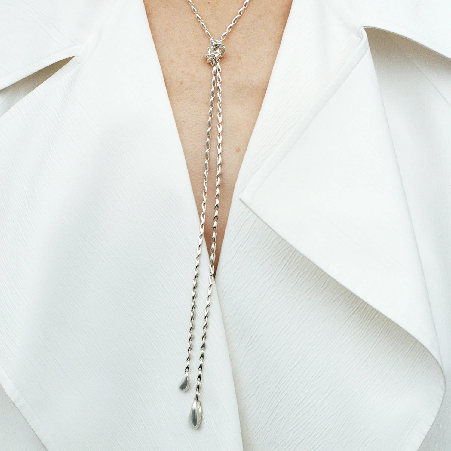Georg Jensen - Reflect Lariat halskæde, 130 cm - 20001947 - Image 7