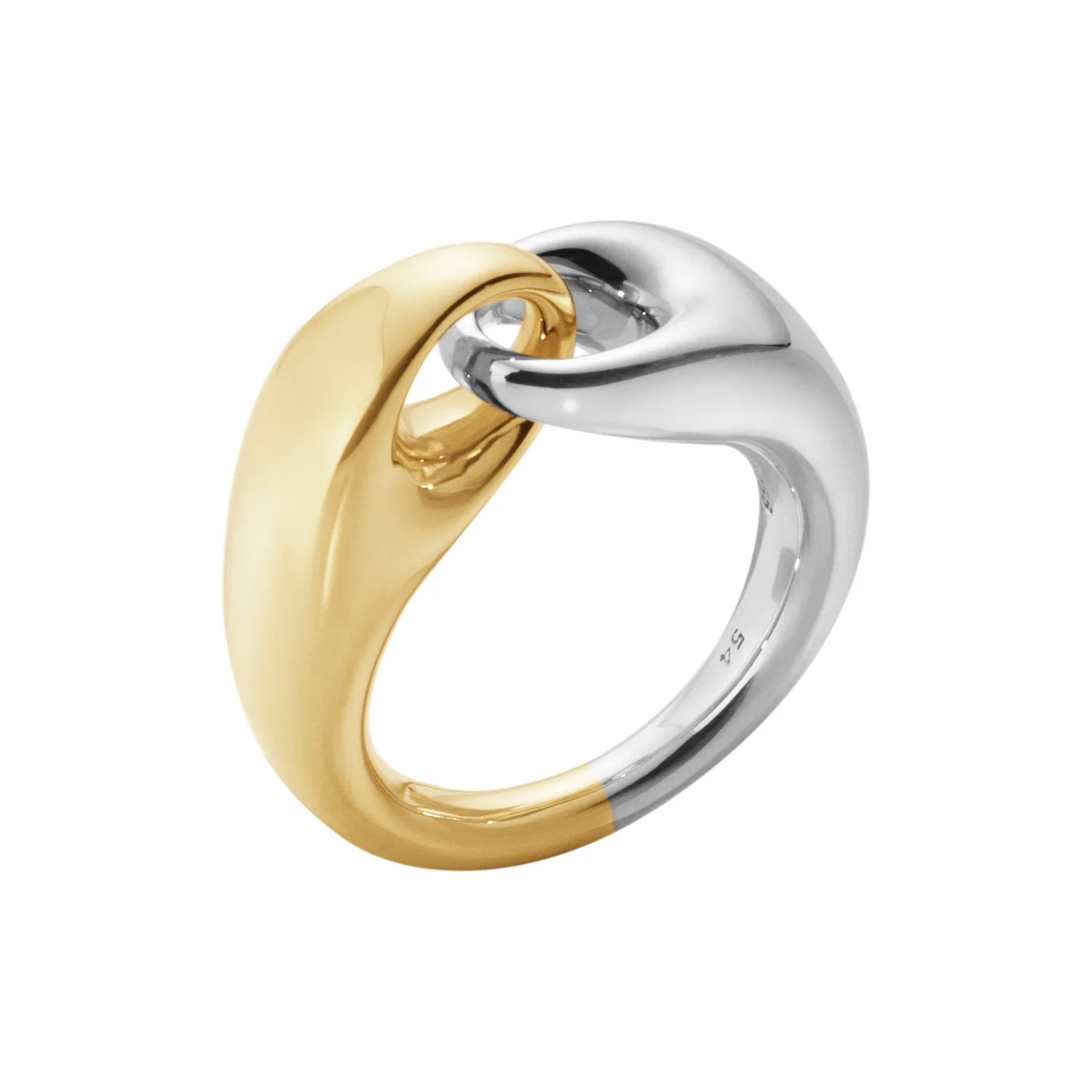 Georg Jensen - Reflect Link ring, large - sølv/guld