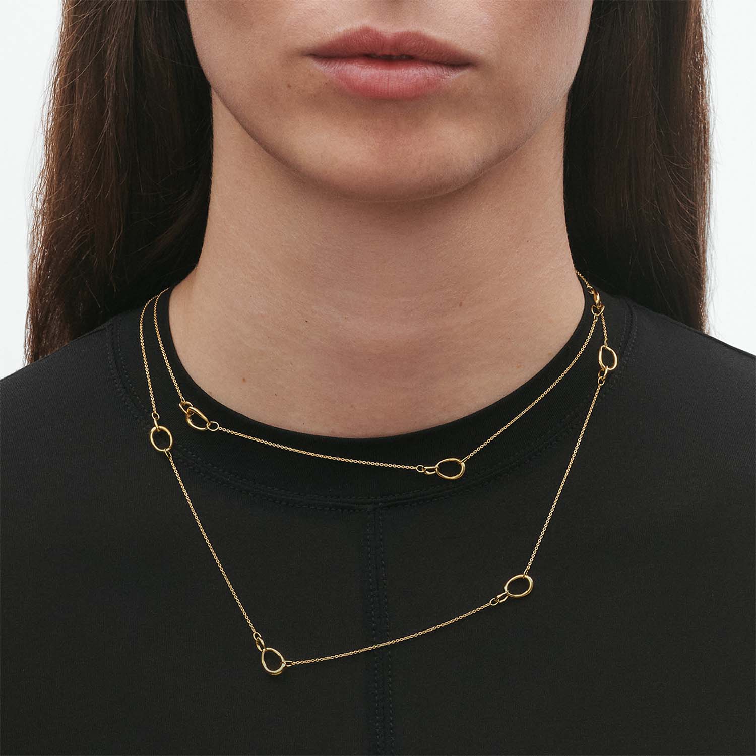 Georg Jensen - Sautoir Offspring halskæde, 90 cm - 18 kt. guld - Image 4