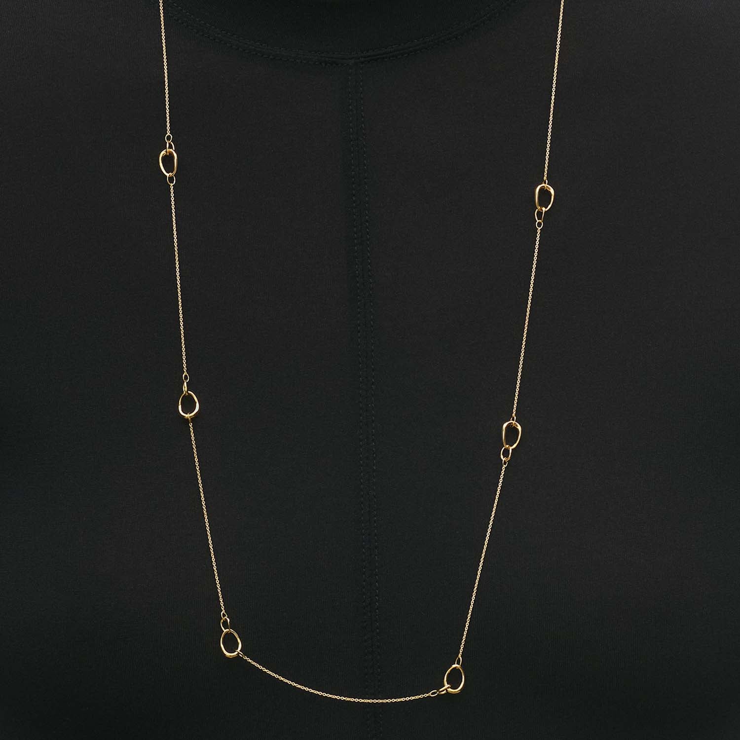 Georg Jensen - Sautoir Offspring halskæde, 90 cm - 18 kt. guld - Image 6