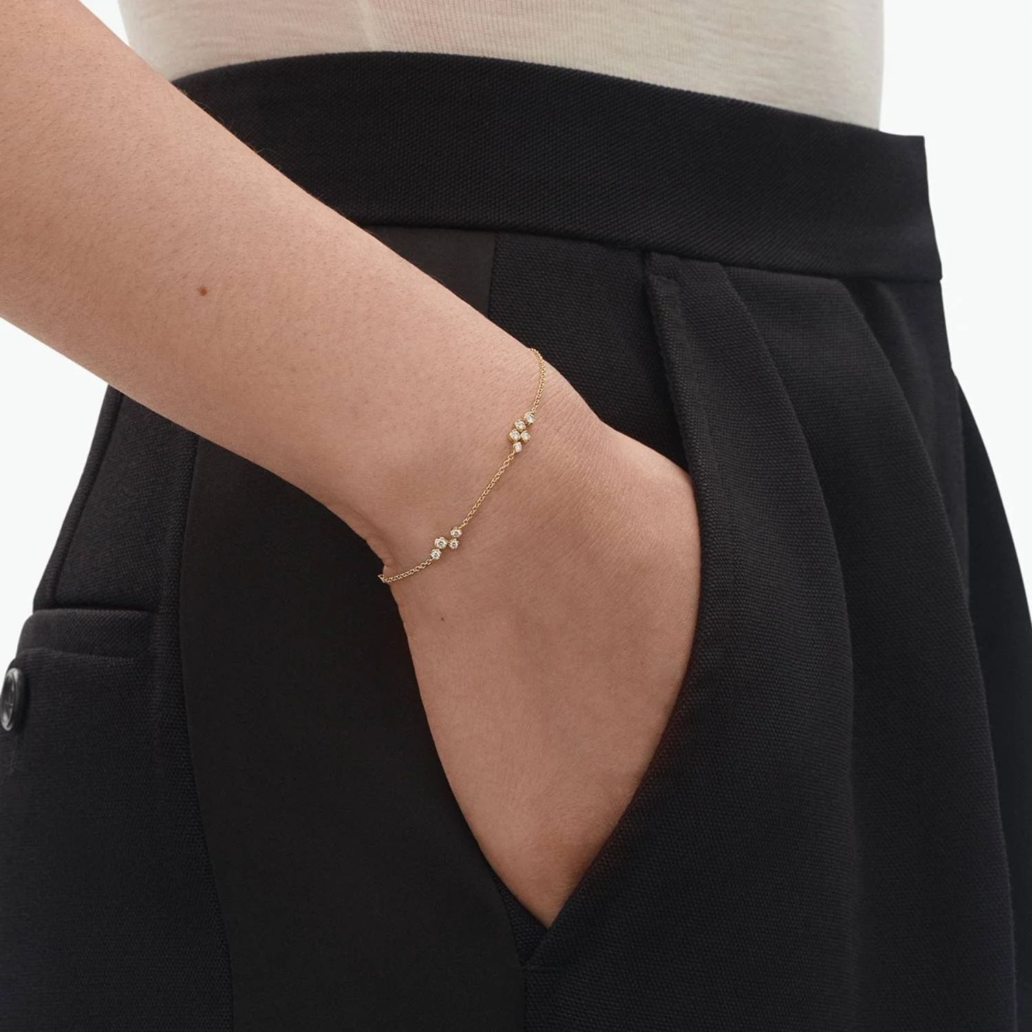 Georg Jensen - Signature Diamonds armbånd - 18 kt. guld 0,28 ct. G/VS - Image 2