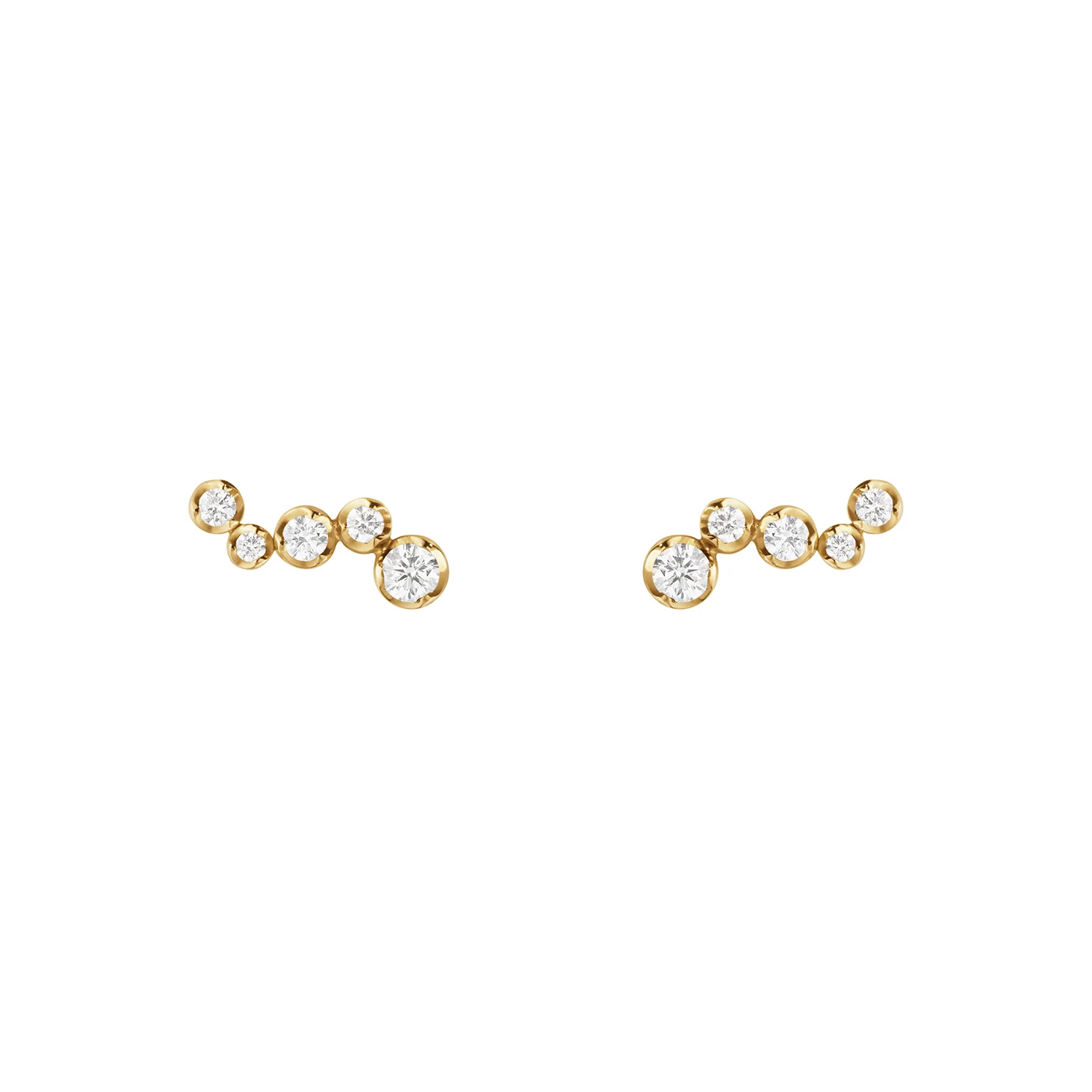 Georg Jensen - Signature Diamonds ørestikker - 18 kt. guld