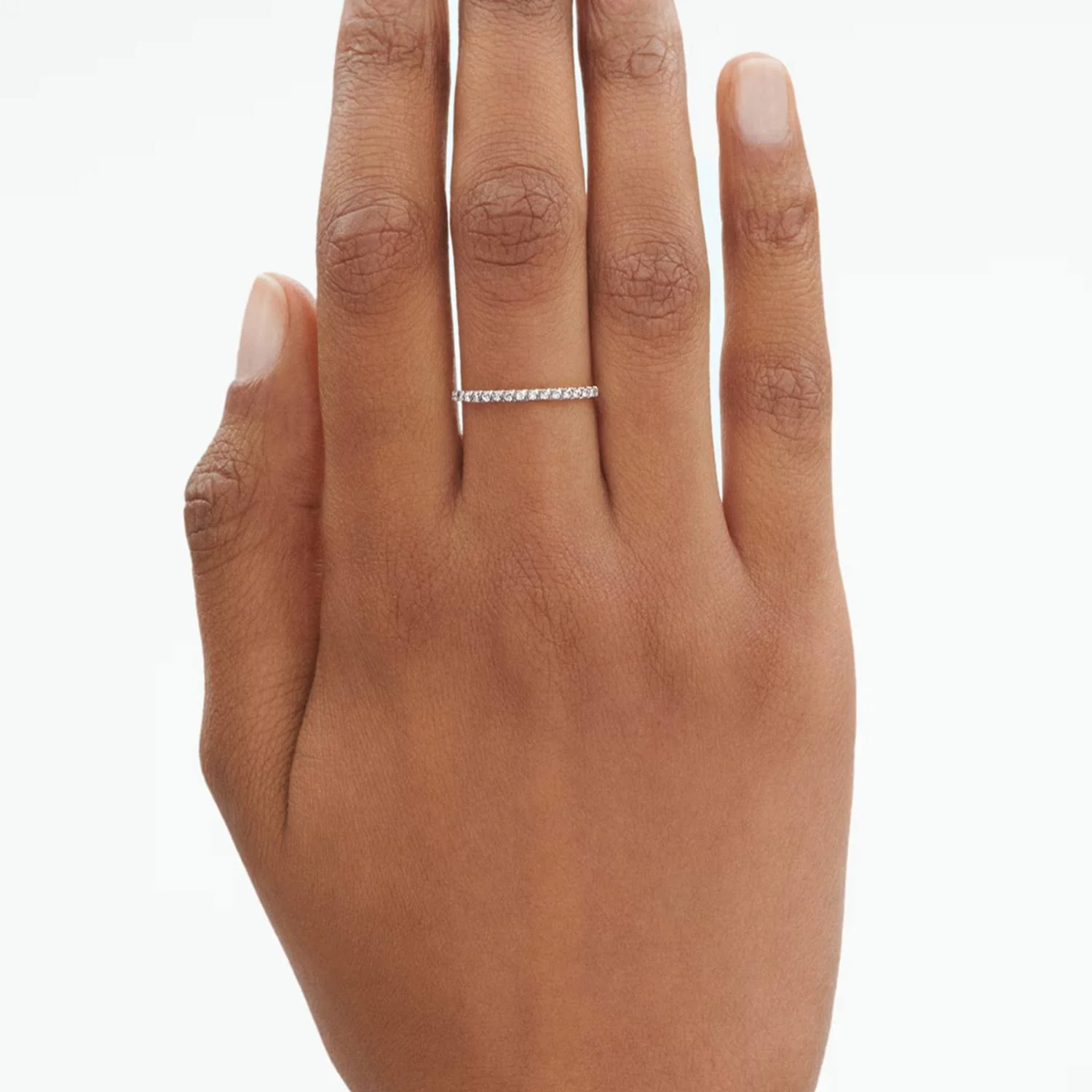 Georg Jensen - Signature ring, 0,21ct - 18 kt. hvidguld - Image 2