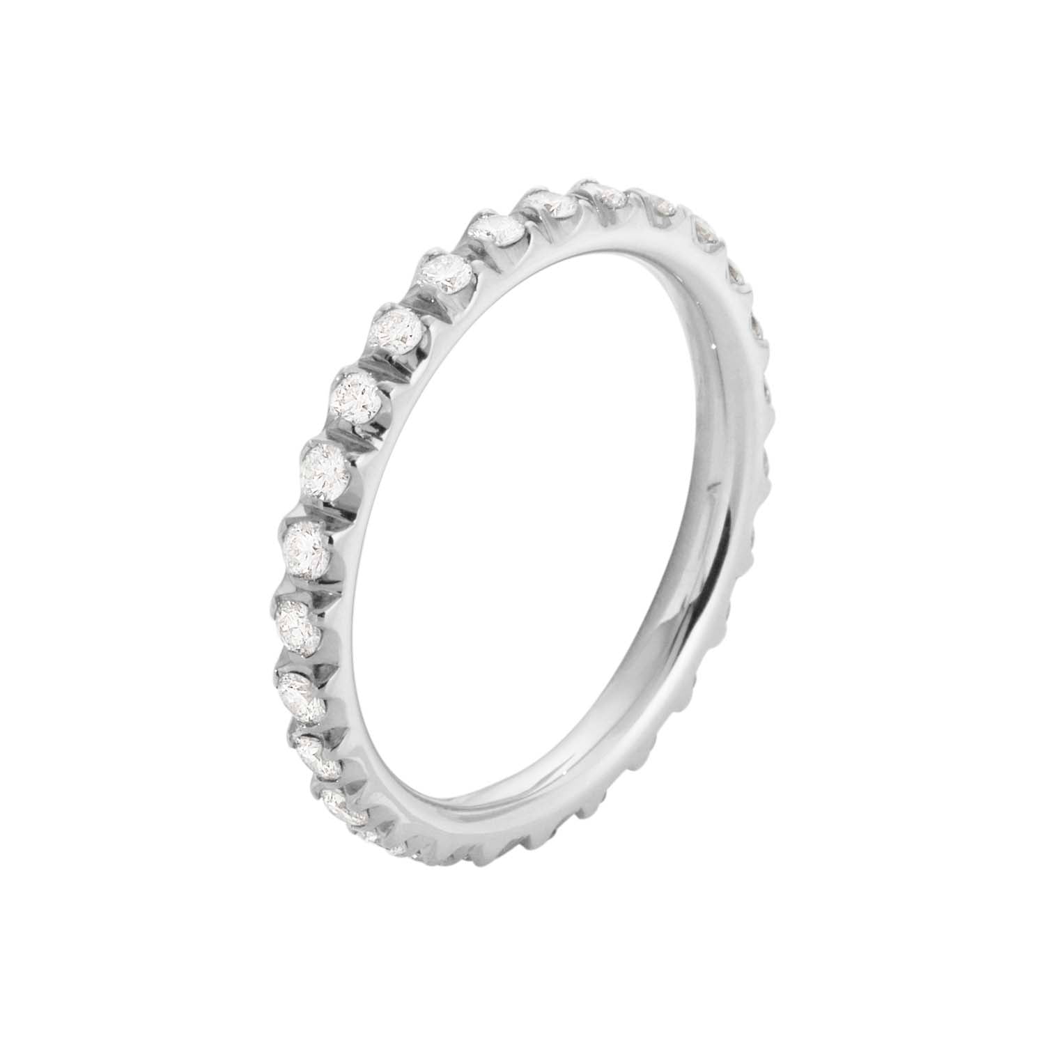 Georg Jensen - Signature ring large, 0,50ct - 18 kt. hvidguld
