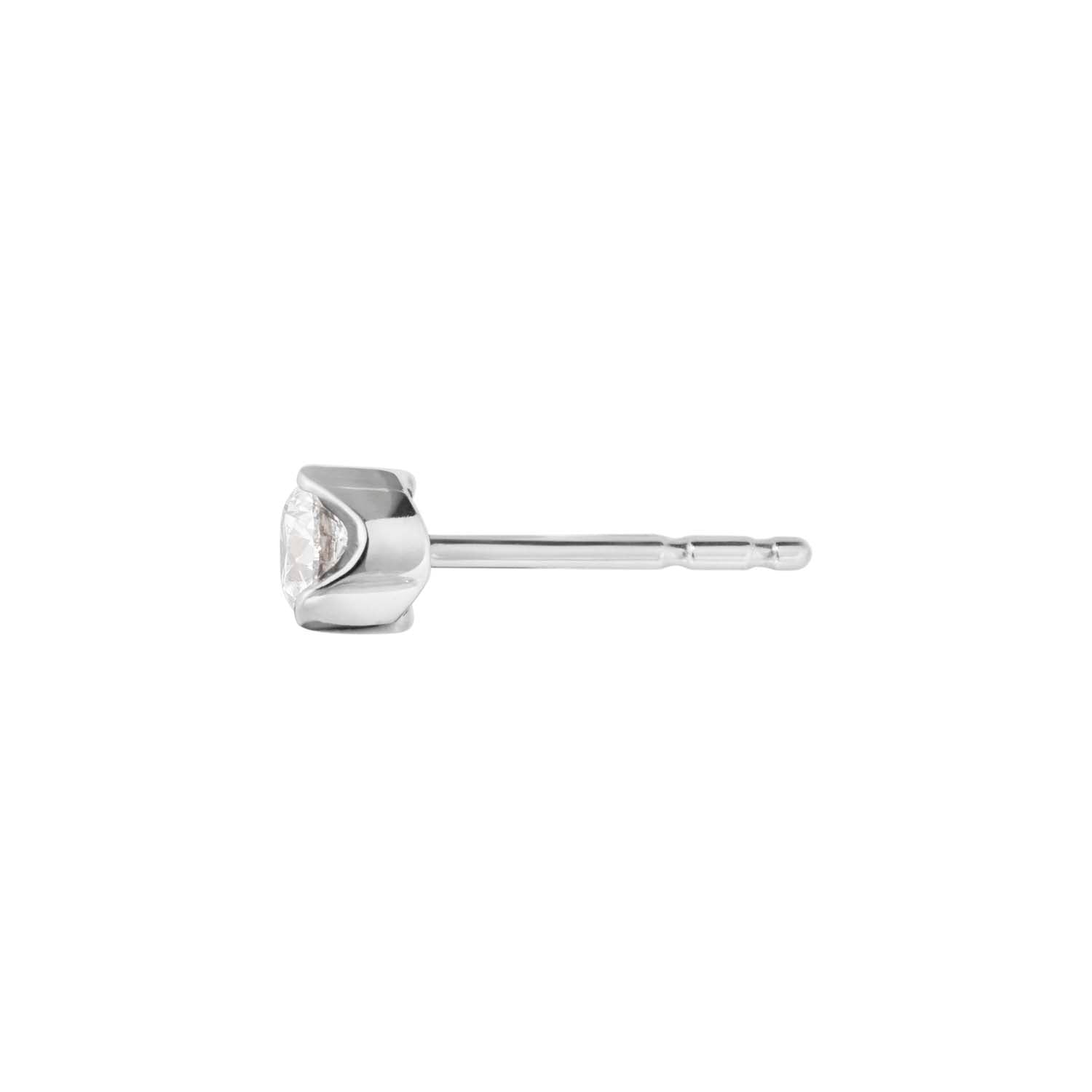 Georg Jensen - Signature Solitaire ørestik 0,05-0,20 ct. - 18 kt. hvidguld - Image 2