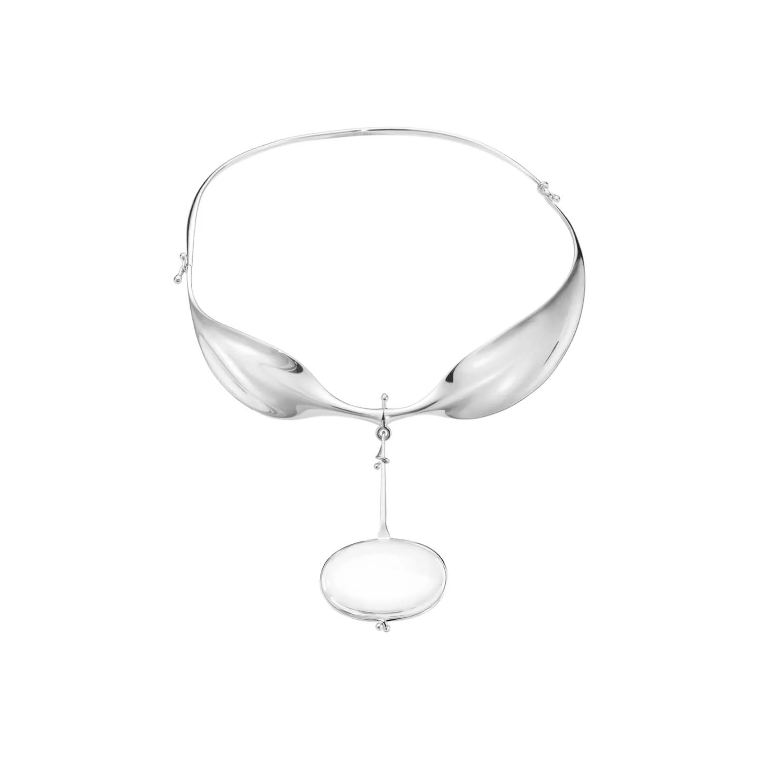 Georg Jensen - Vivianna halsring m. bjergkrystal - Sølv