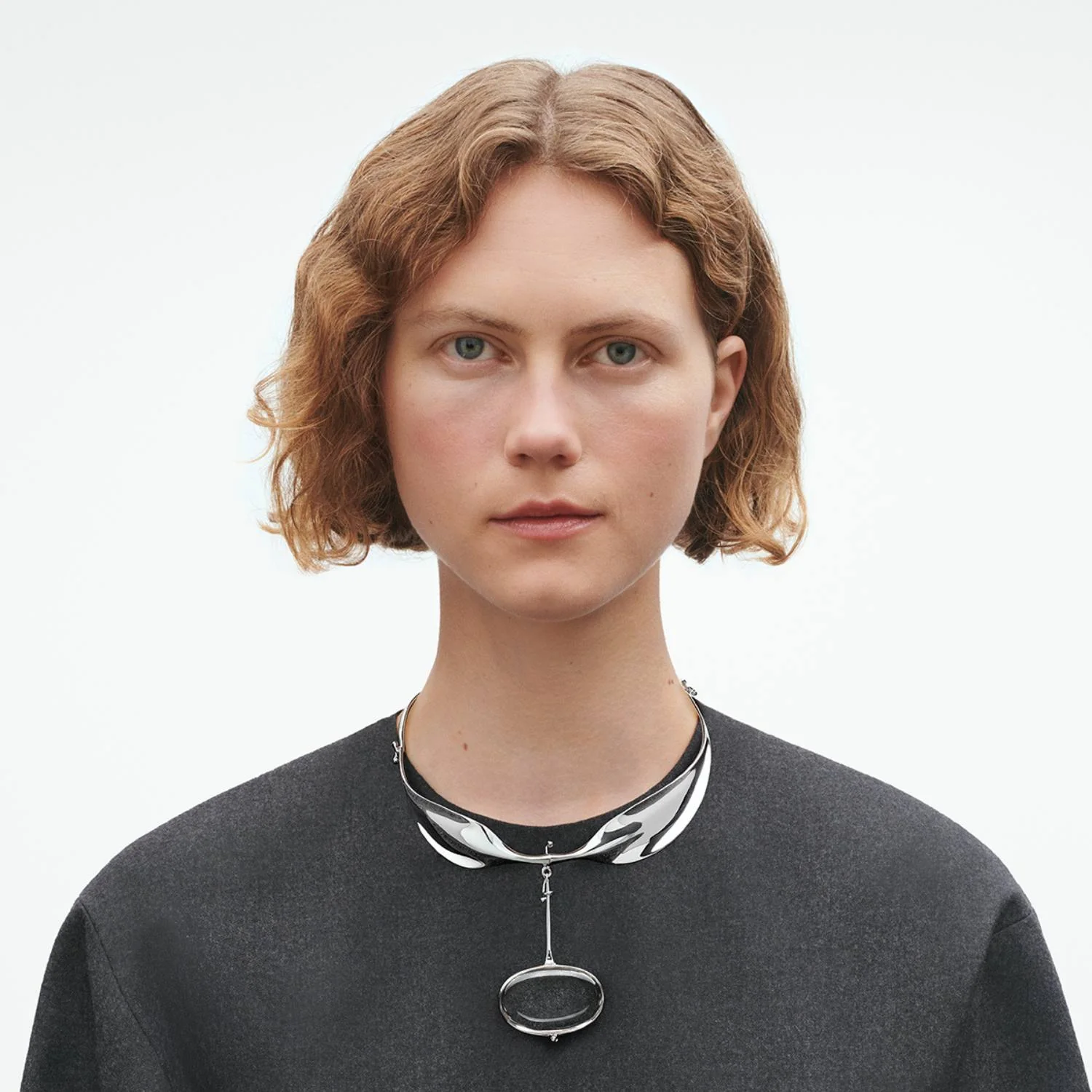 Georg Jensen - Vivianna halsring m. bjergkrystal - Sølv - Image 3