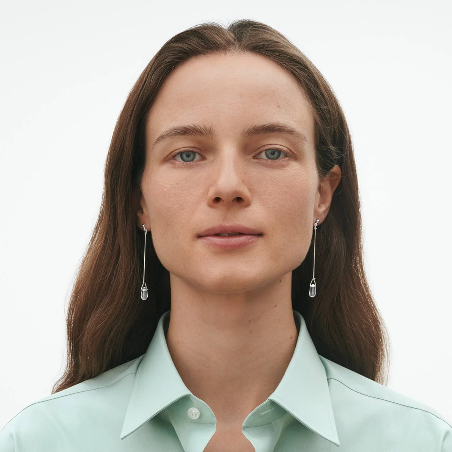 Georg Jensen - Vivianna øreringe m. bjergkrystal, long - Sølv - Image 3