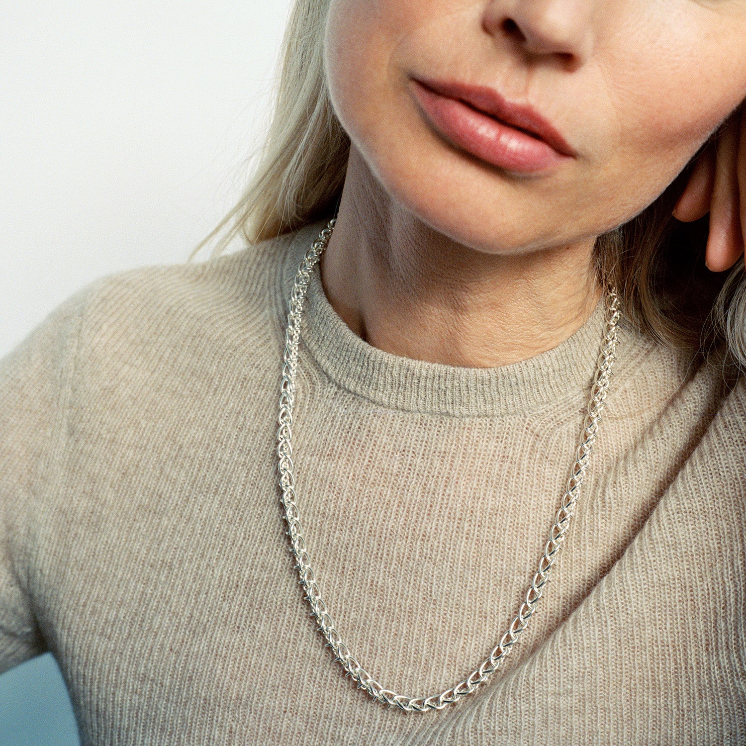 Georg Jensen - Weft Slim Single Link halskæde, 55 cm - 20002030 - Image 3