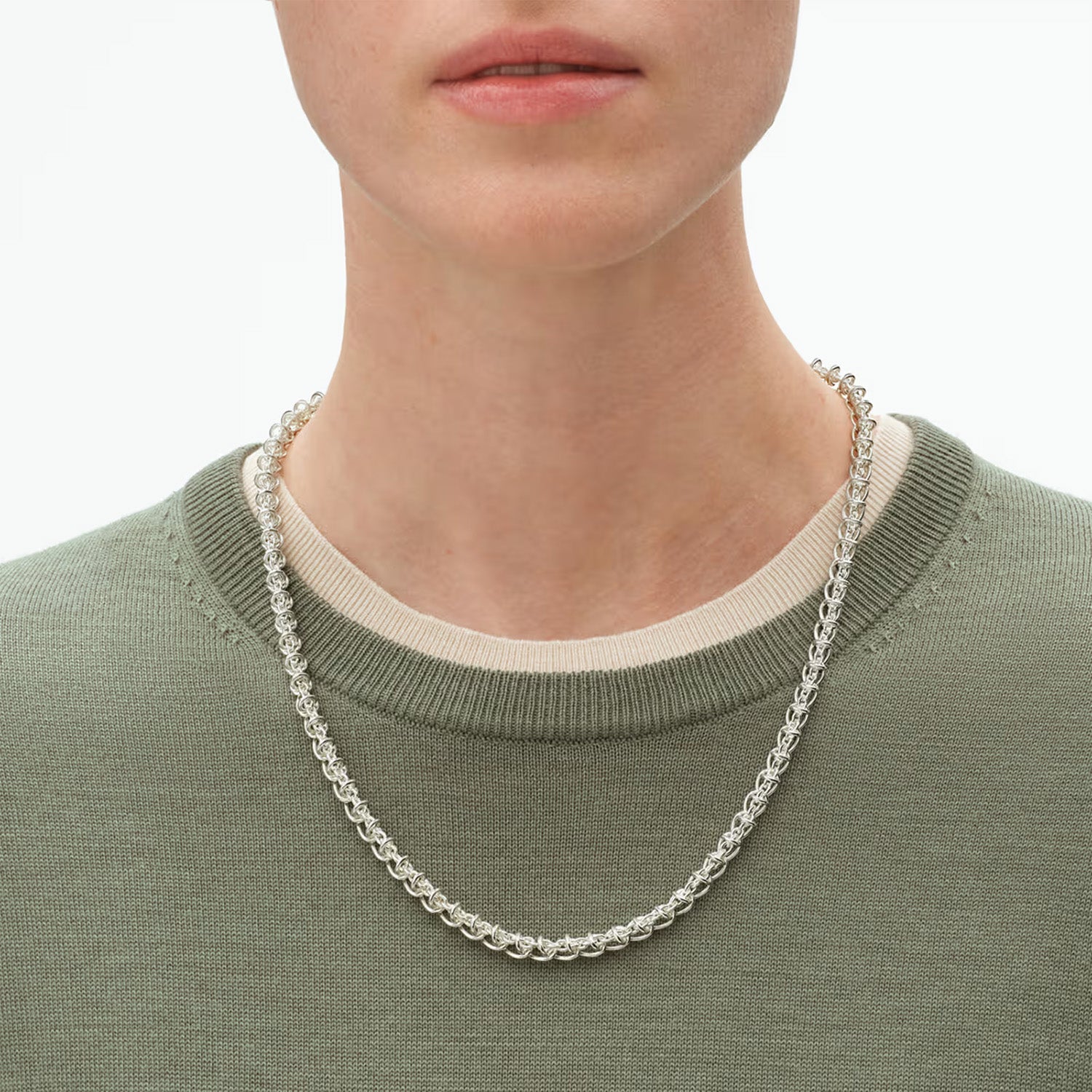 Georg Jensen - Weft Slim Single Link halskæde, 55 cm - 20002030 - Image 4