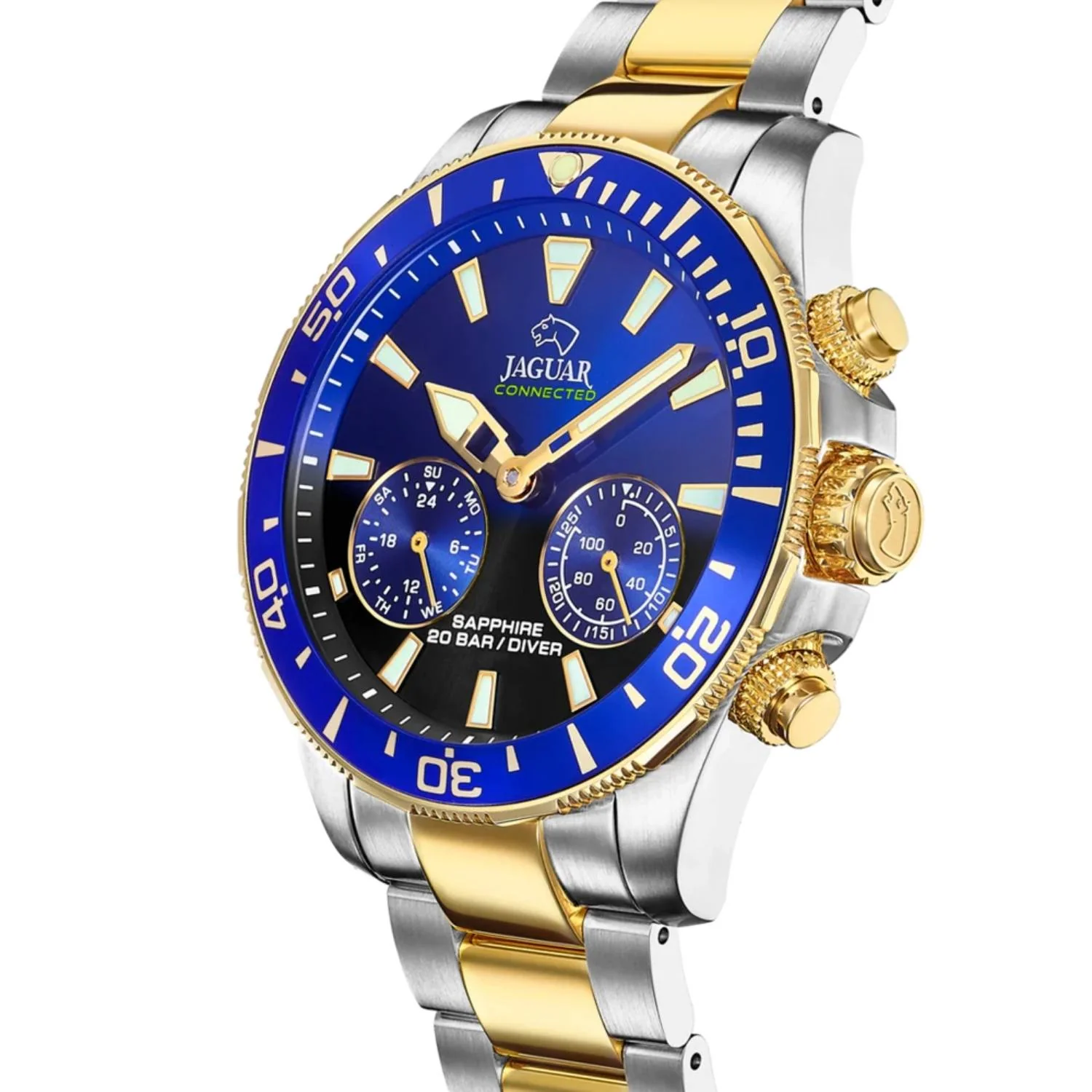 Jaguar - Connected Diver bicolor m. blå/sort urskive, 45 mm - J889/6 - Image 2
