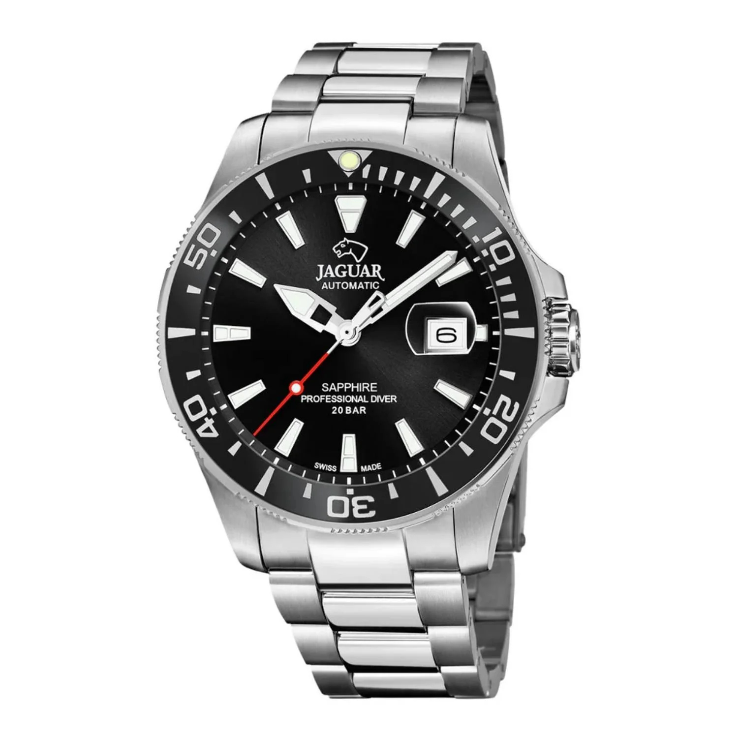 Jaguar - Diver Automatic m. sort urskive, 43,5 mm - J886/3