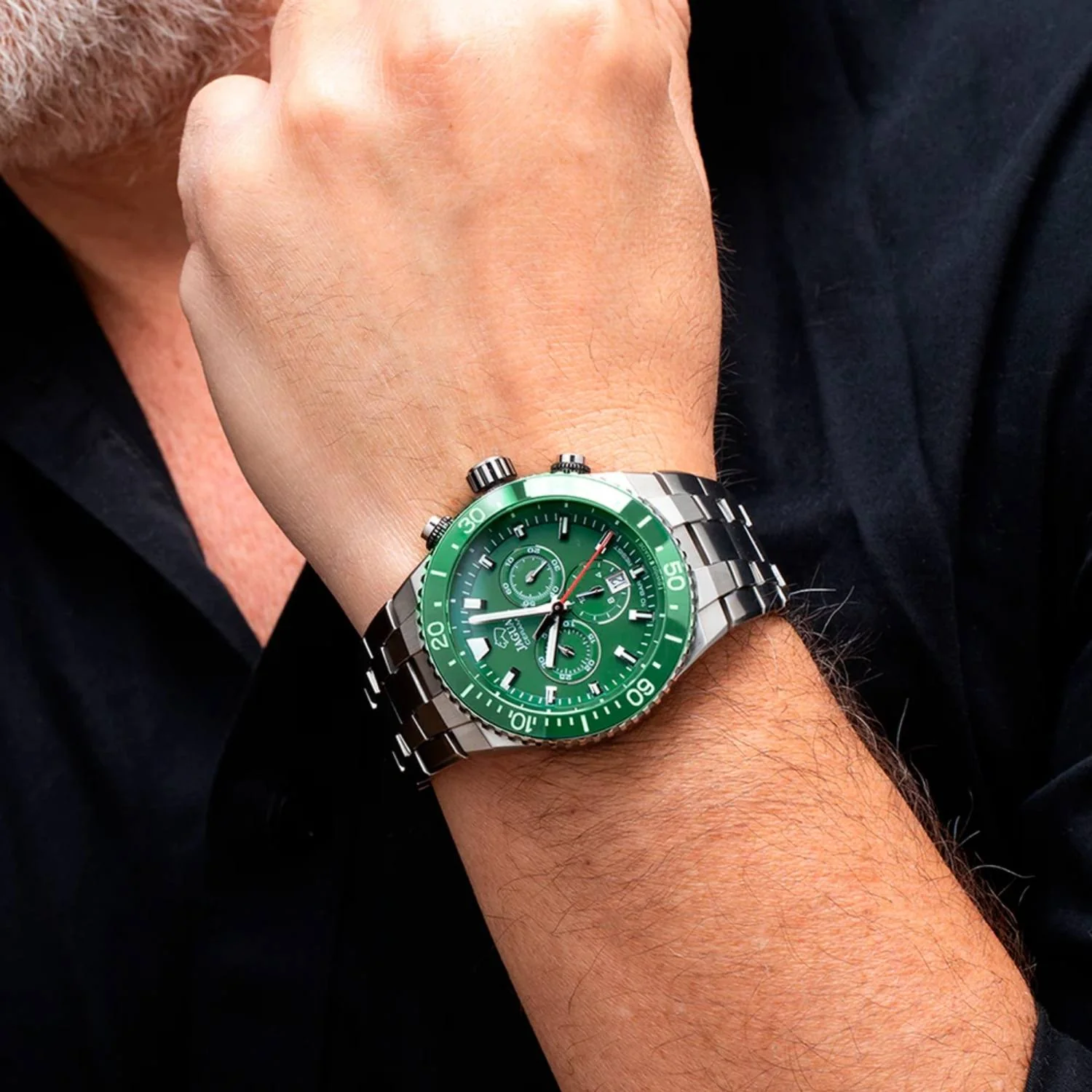 Jaguar - Executive Chrono m. grøn urskive, 44,8 mm J1022/3 - Image 2