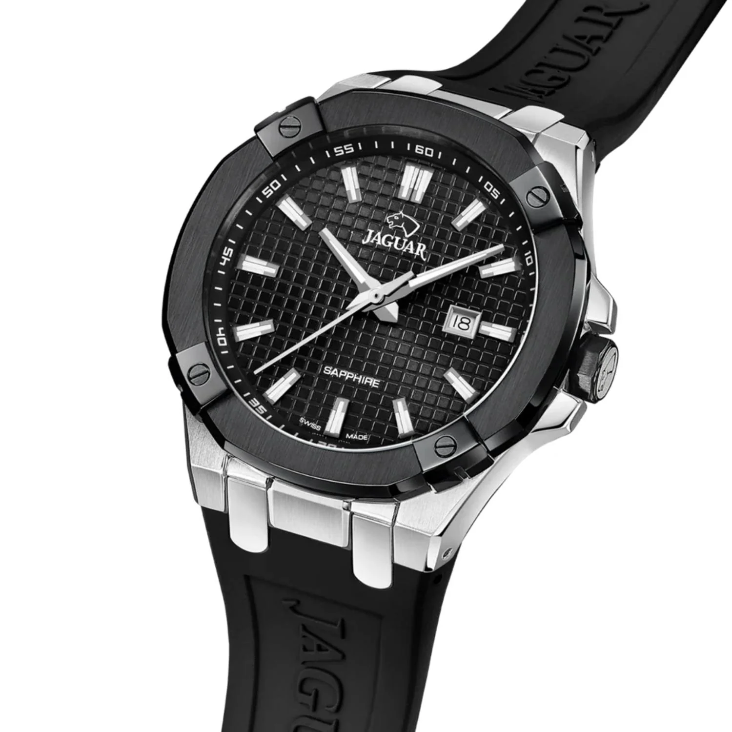 Jaguar - Executive m. sort rem og urskive, 44 mm - J1019/2 - Image 3
