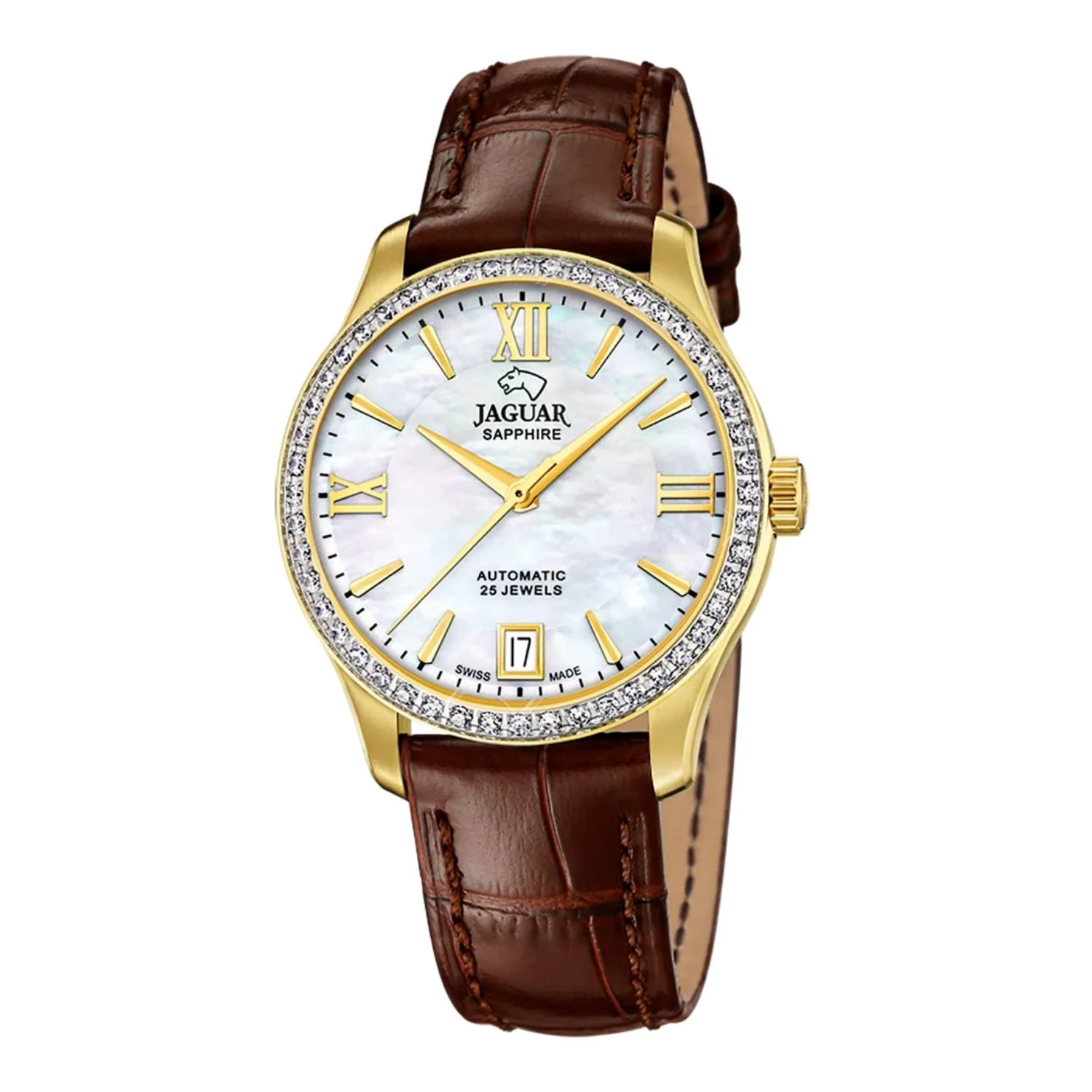 Jaguar - Lady Automatic m. sten og perlemor urskive, 27,5 mm - J999/1 - Image 3