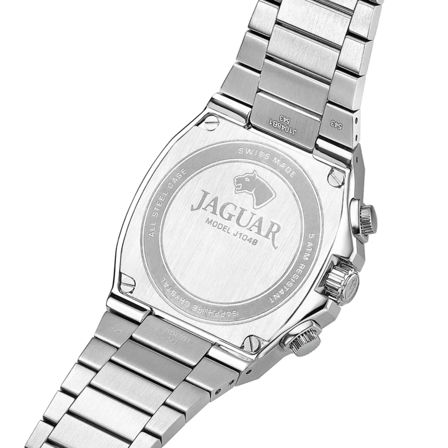 Jaguar - Rondcarre Chrono m. hvid urskive, 41 mm - J1048/1 - Image 3