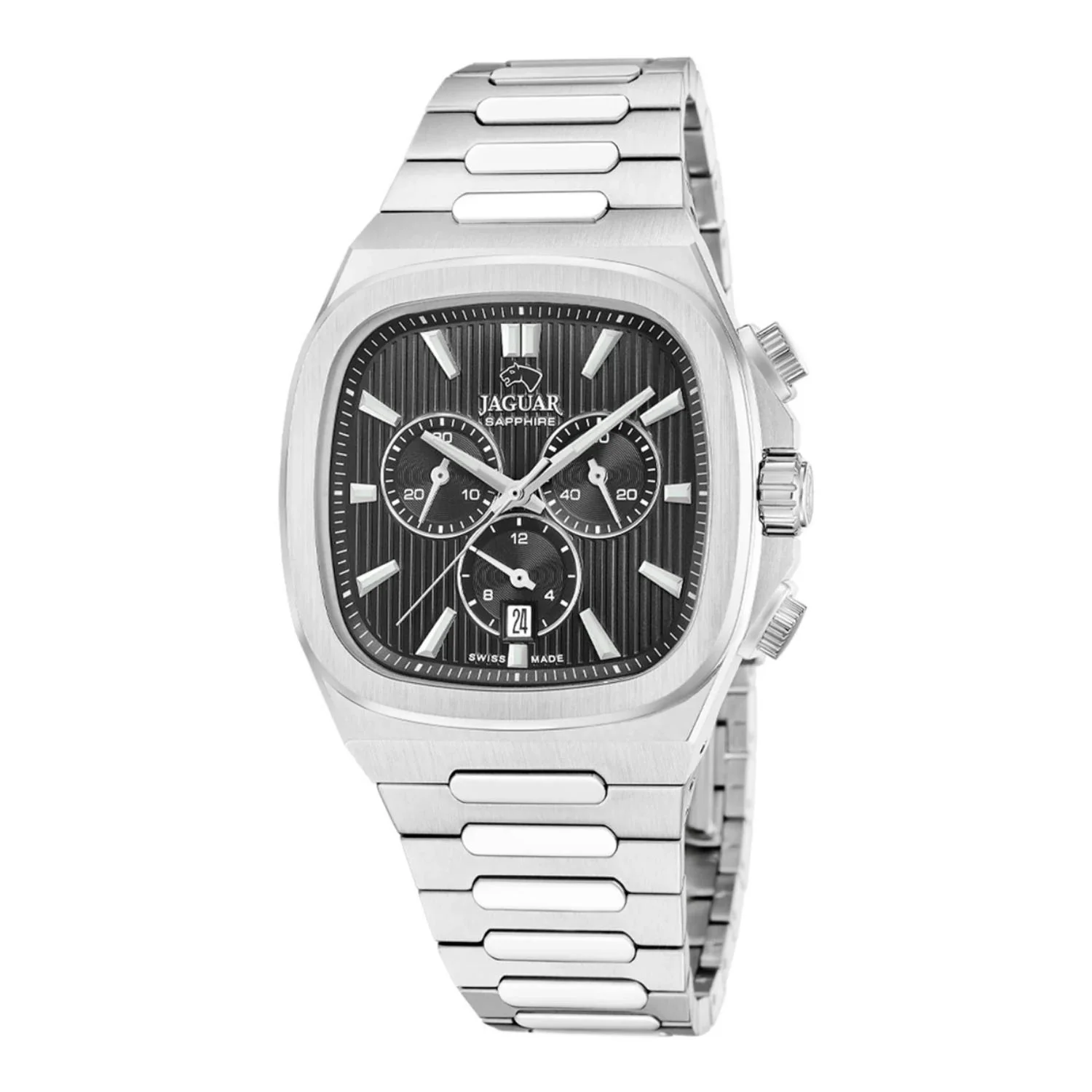 Jaguar - Rondcarre Chrono m. sort urskive, 41 mm - J1048/4