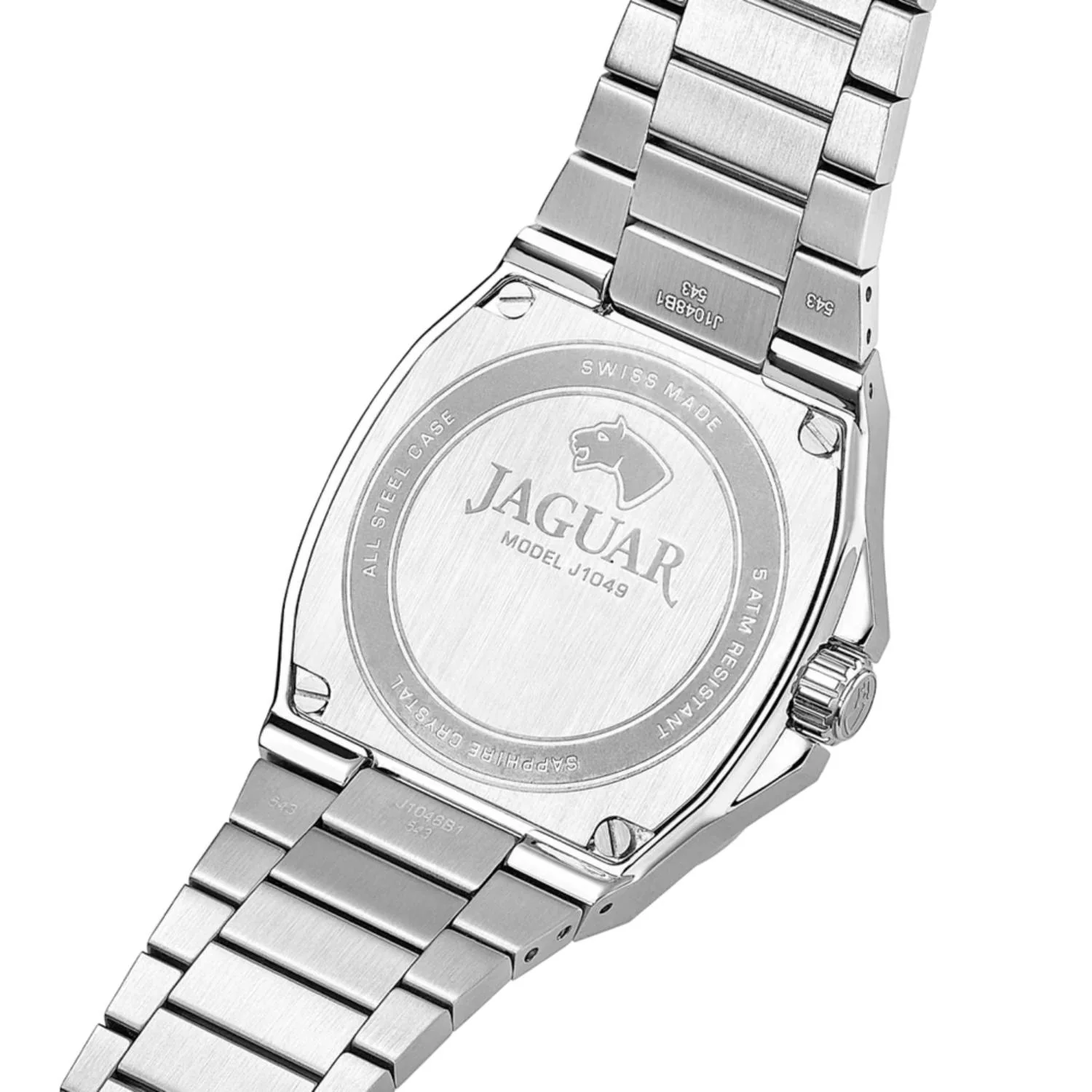 Jaguar - Rondcarre dag/dato m. blå urskive, 41 mm - J1049/2 - Image 3