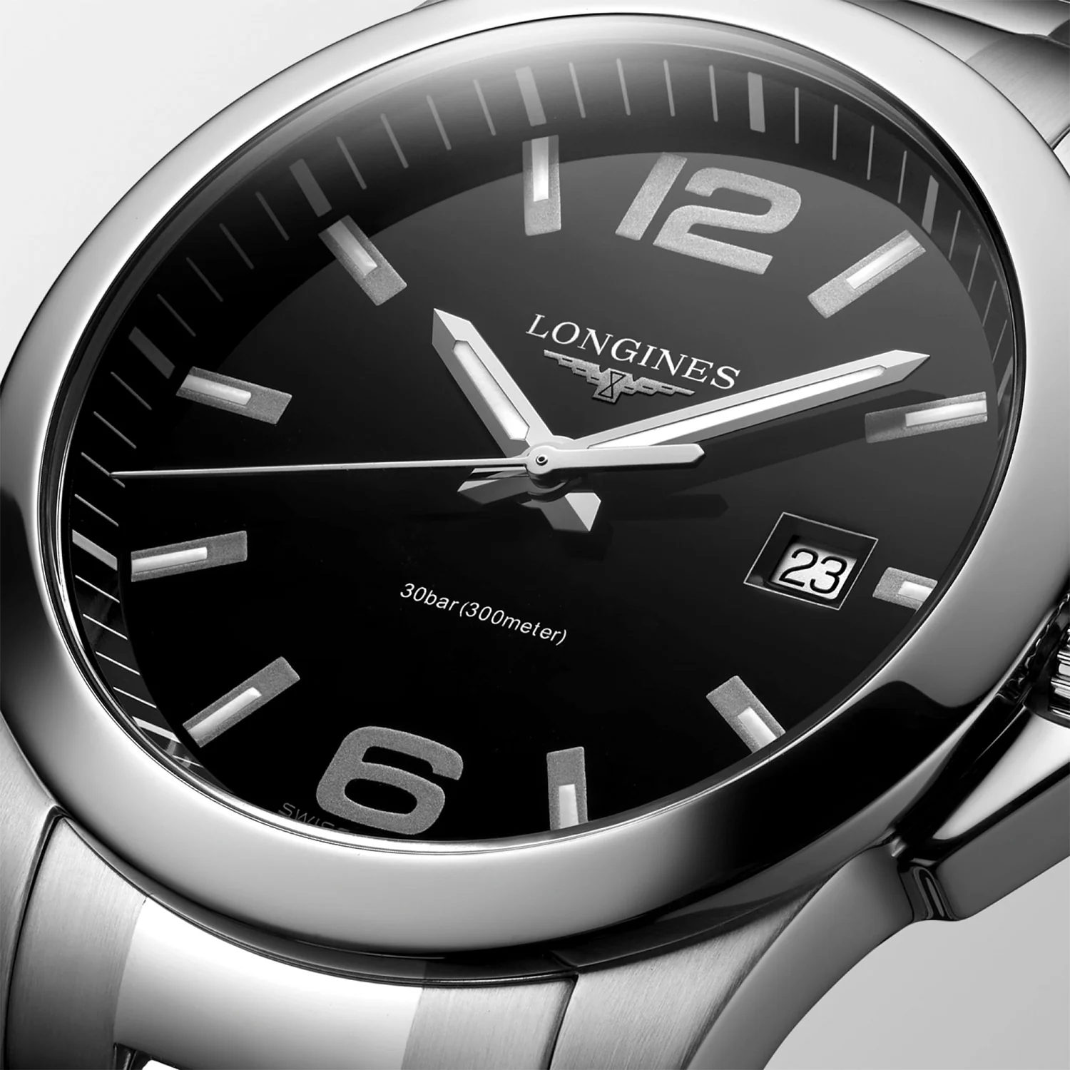 LONGINES - Conquest m. sort urskive, 41 mm - L37594586 - Image 2